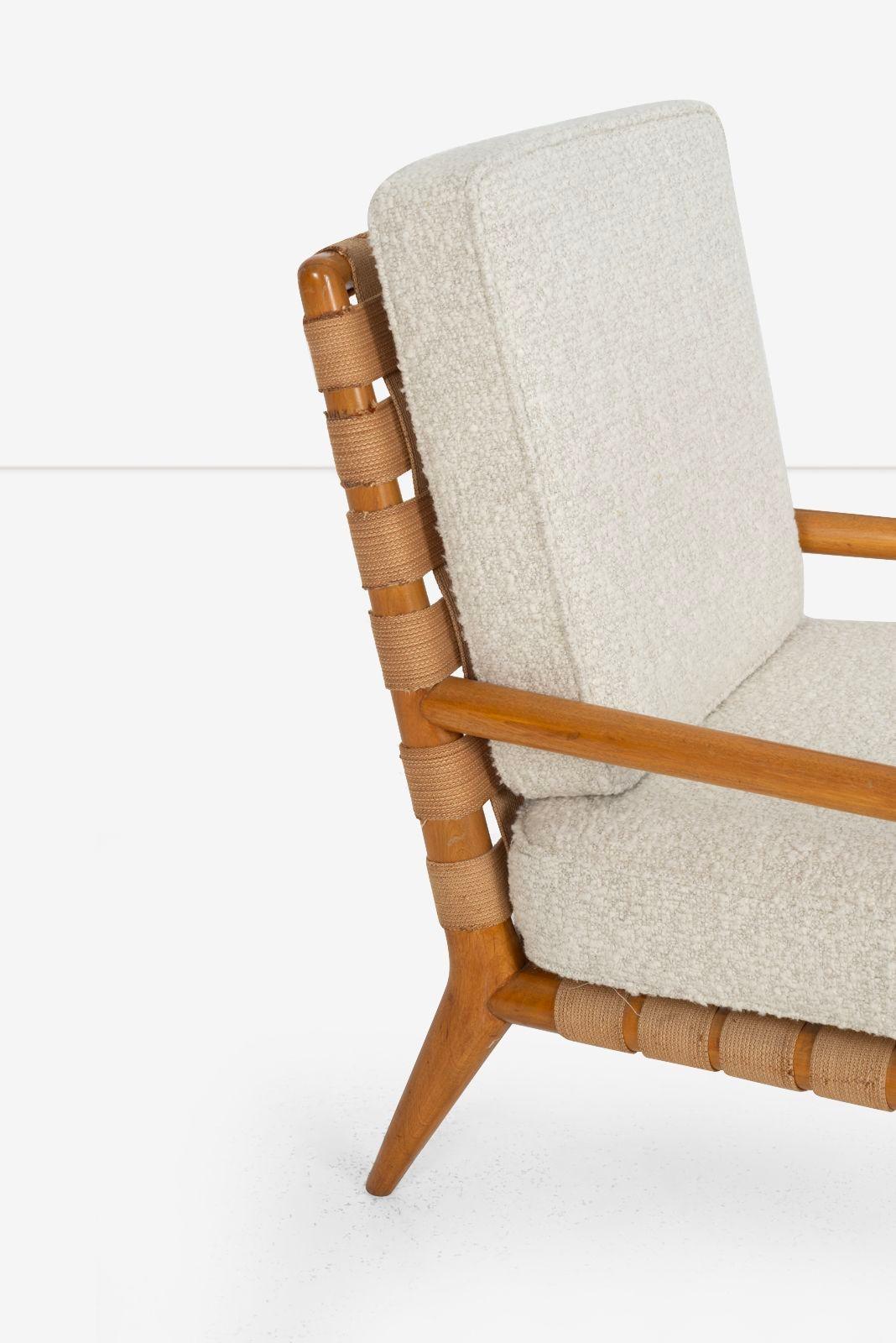 Bouclé T.H. Robsjohn-Gibbings Lounge Chair, Widdicomb United Kingdom / USA, c. 1955 For Sale