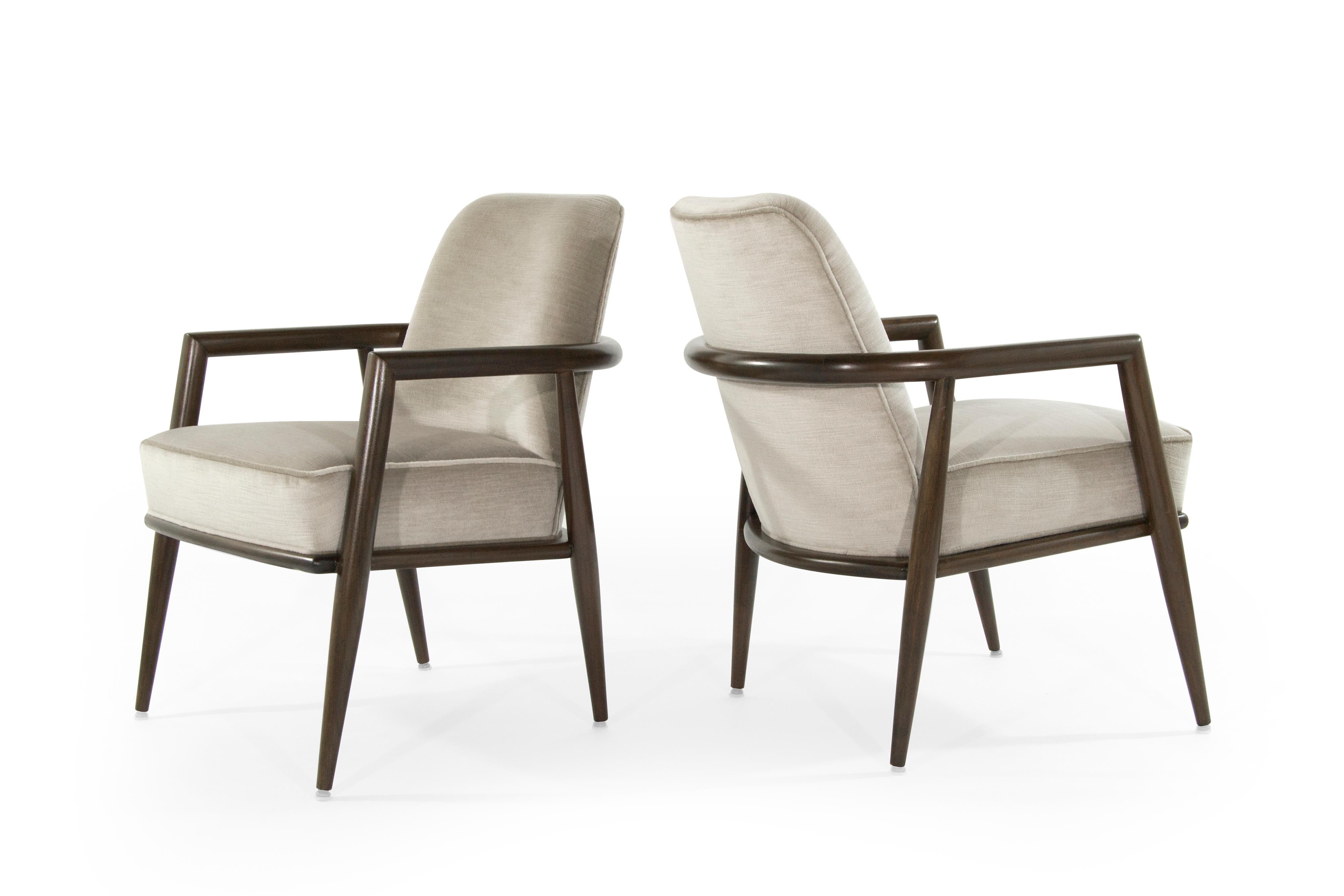 T.H. Robsjohn-Gibbings Lounge Chairs, circa 1950s In Excellent Condition In Westport, CT