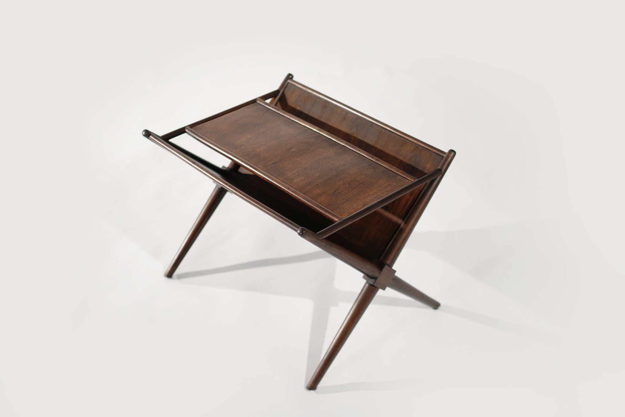 Walnut T.H. Robsjohn-Gibbings Magazine Table, C. 1950s For Sale