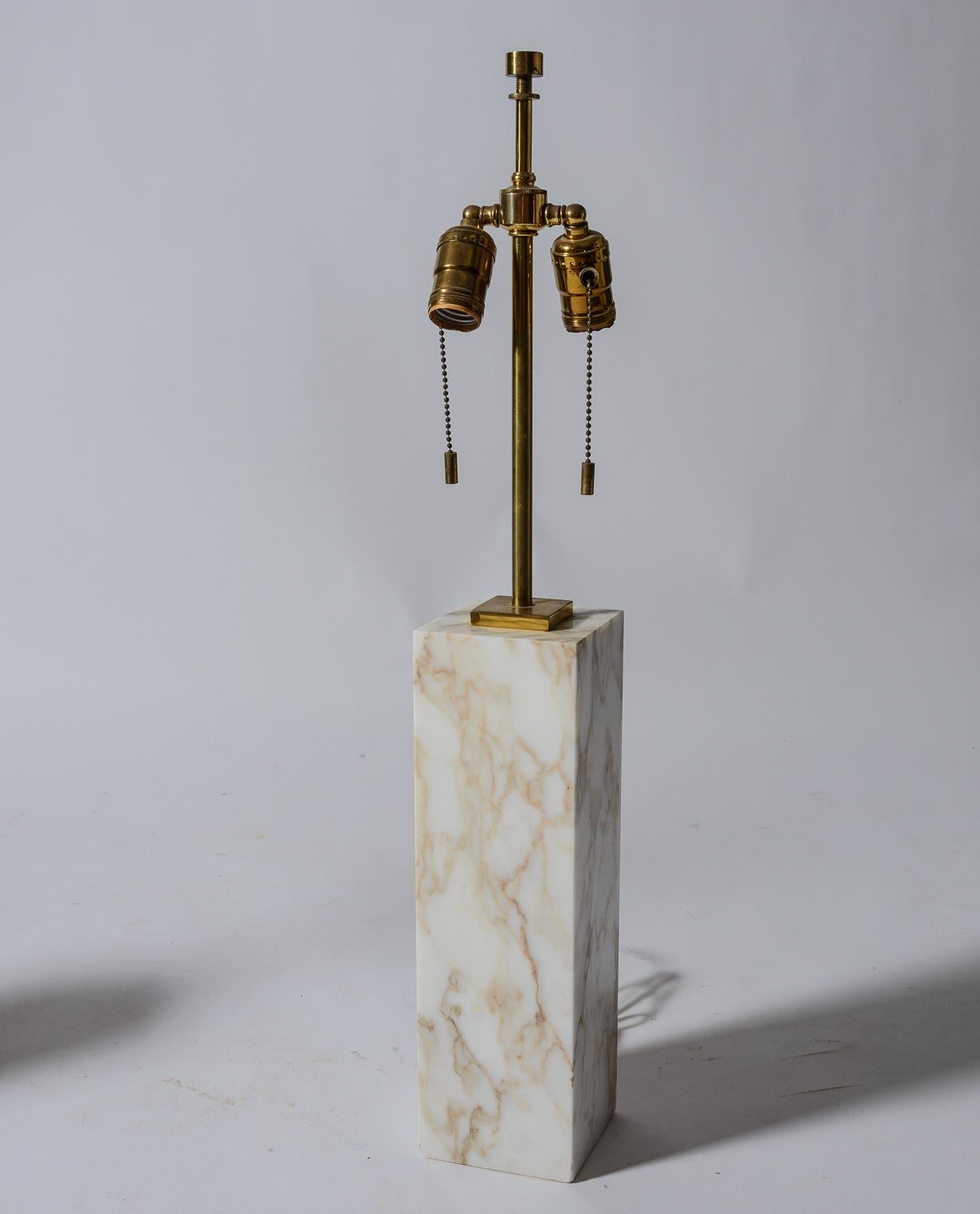 Mid-20th Century TH Robsjohn Gibbings Marble Table Lamps