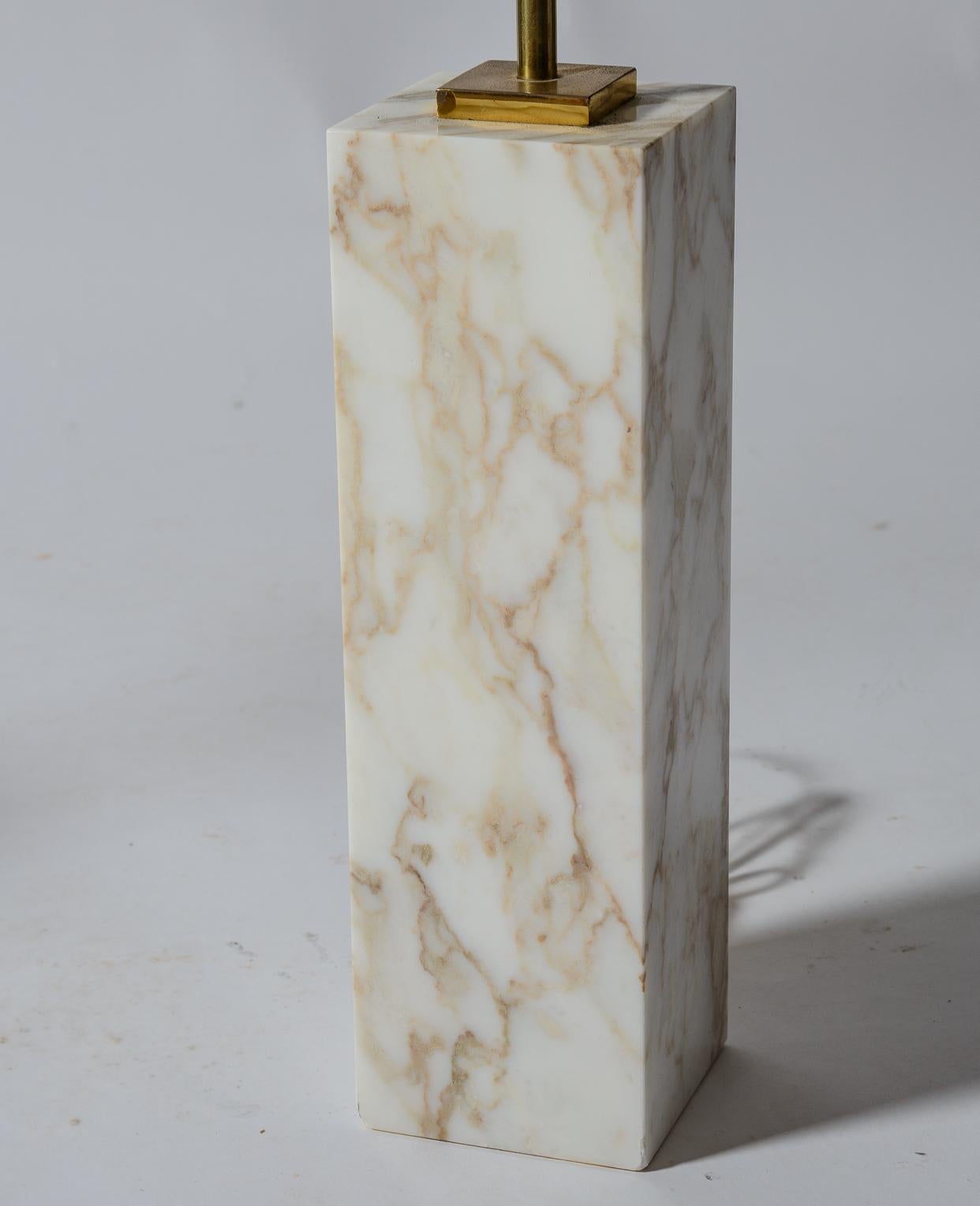 TH Robsjohn Gibbings Marble Table Lamps 1
