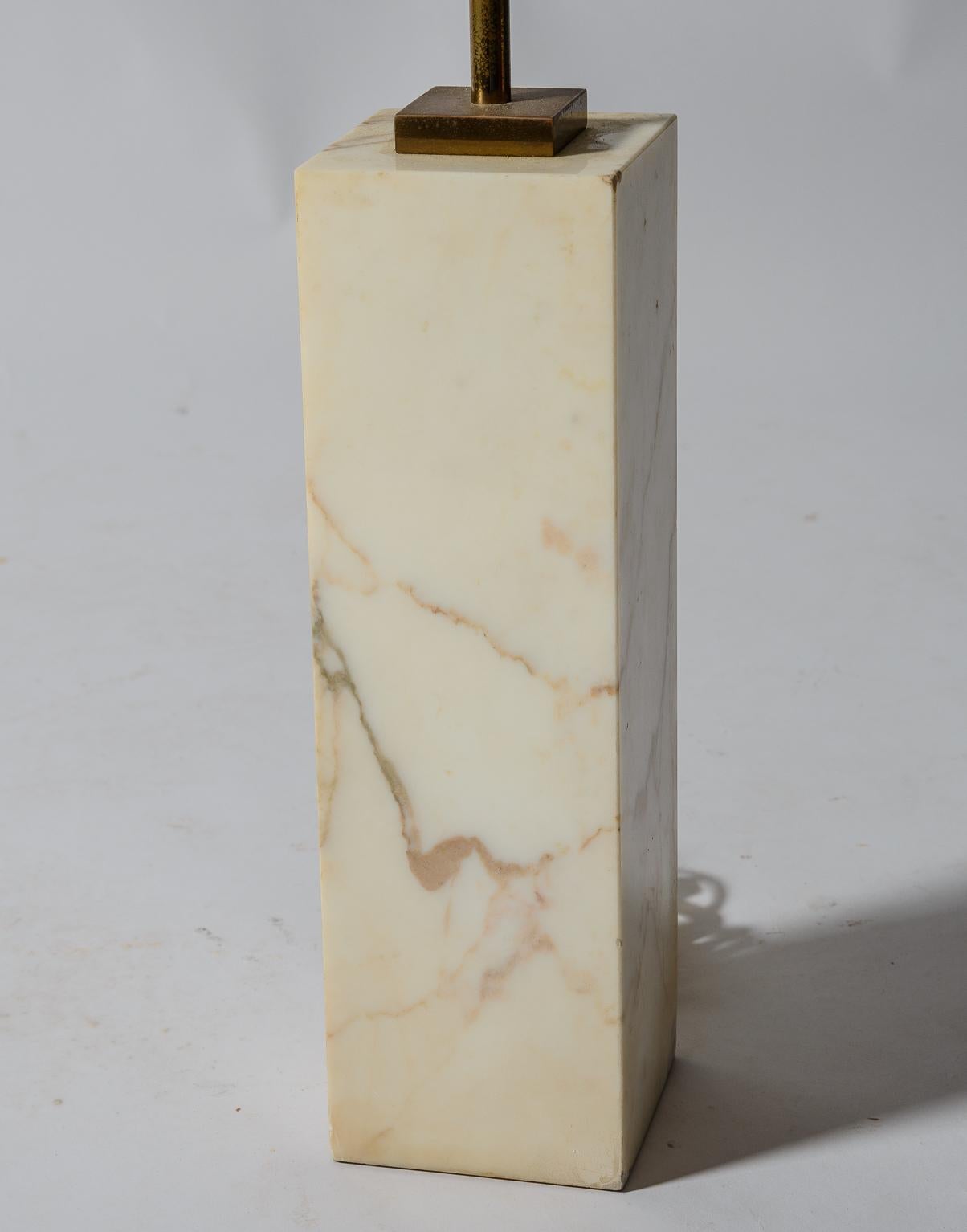 TH Robsjohn Gibbings Marble Table Lamps 3