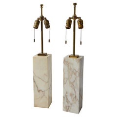 TH Robsjohn Gibbings Marble Table Lamps