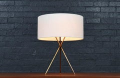 T.H. Robsjohn-Gibbings Model-170 Brass Tripod Table Lamp for Hansen