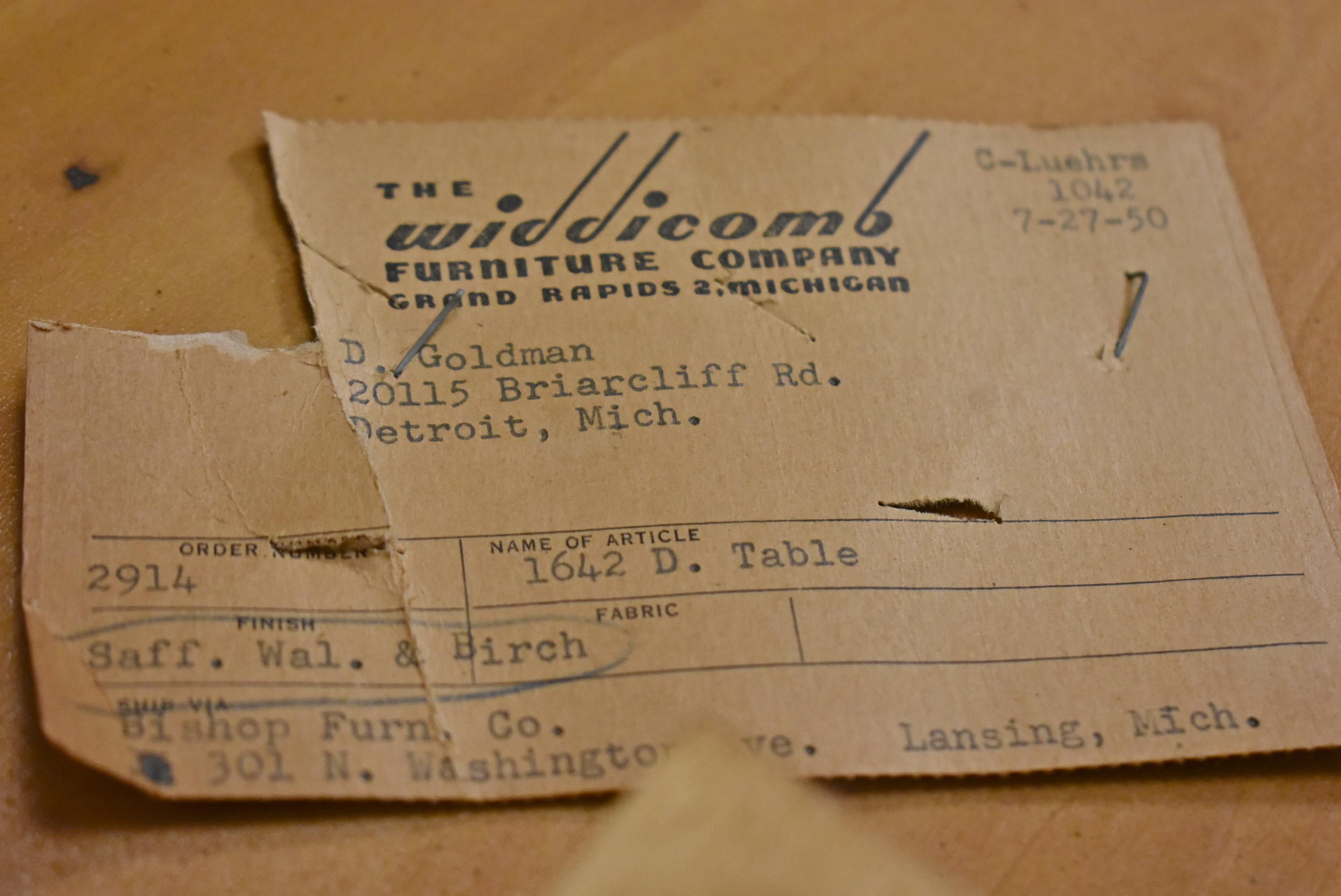 T.H. Robsjohn-Gibbings Oval Dining Table by Widdicomb 4