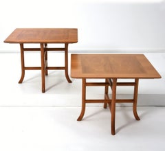 TH Robsjohn Gibbings Pair of Saber Leg Side Tables for Widdicomb, circa 1950s
