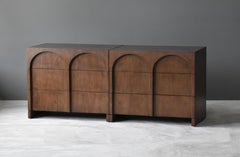 T.H. Robsjohn-Gibbings, Rare "Colosseum" Chests, Walnut, Widdicomb, 1950s