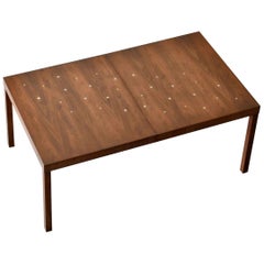 T.H. Robsjohn-Gibbings, Rare "Constellation" Dining table, Walnut, Brass, 1950s