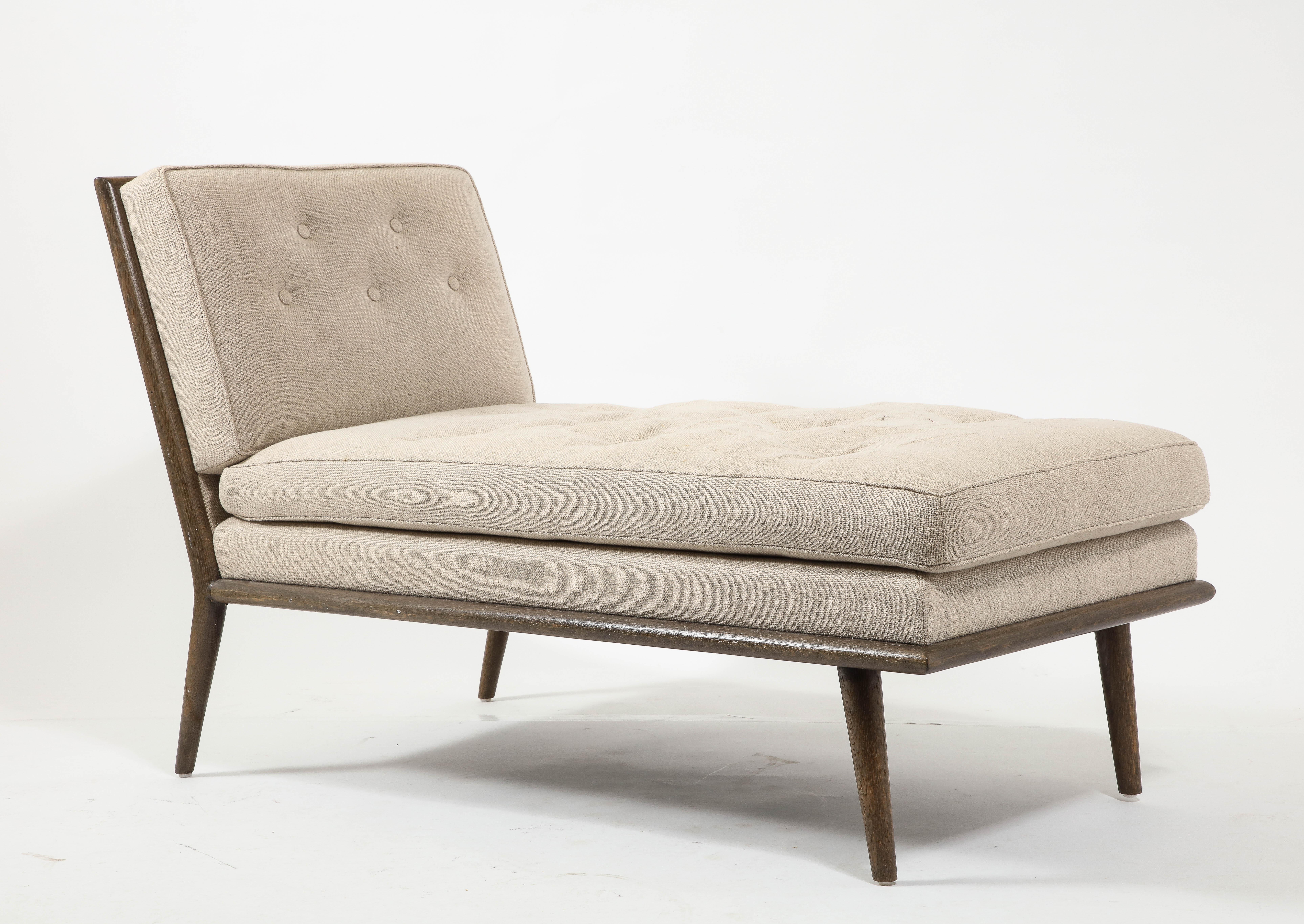 T.H. Robsjohn-Gibbings Reproduction Chaise Lounge, USA 2018 In Good Condition For Sale In New York, NY