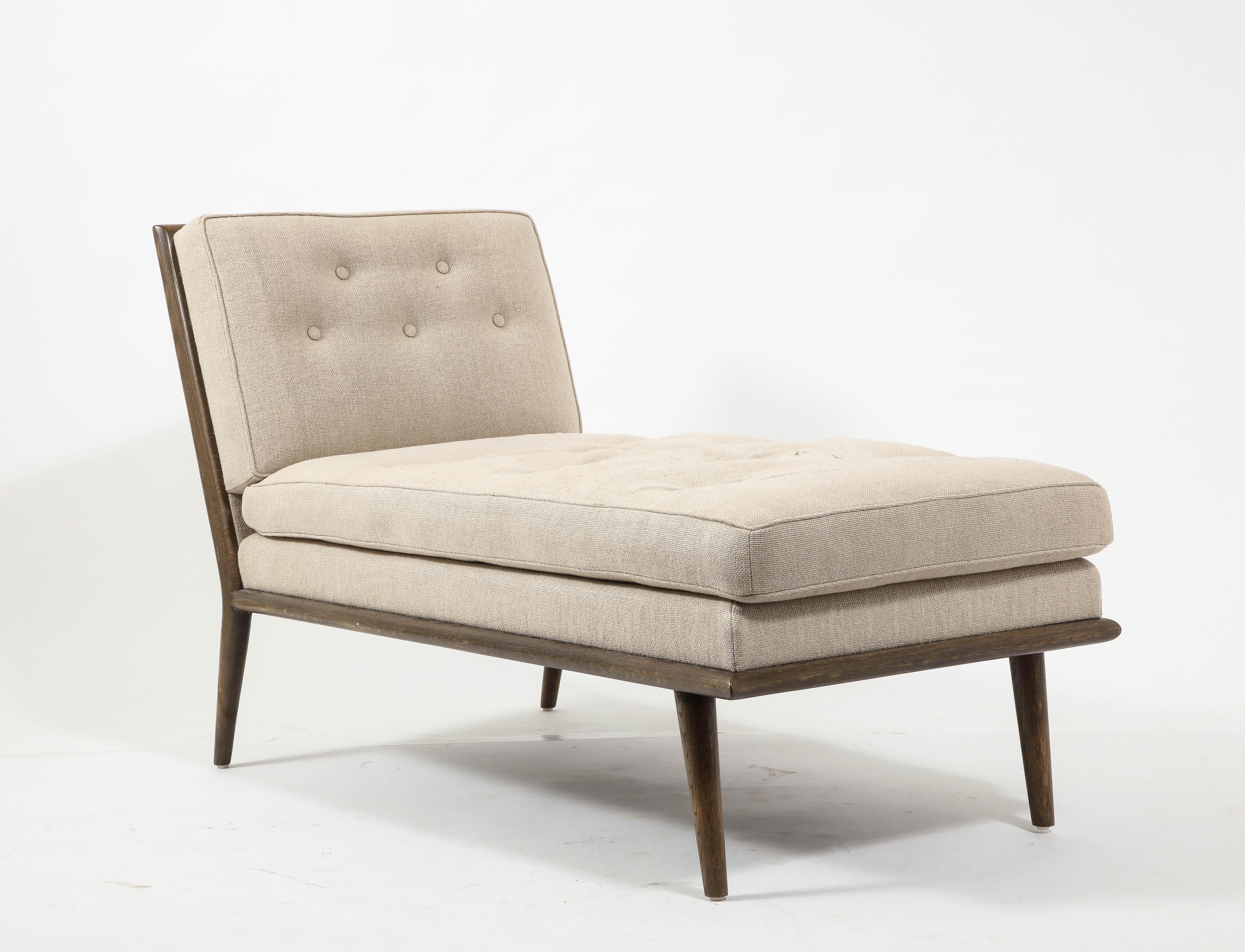 Contemporary T.H. Robsjohn-Gibbings Reproduction Chaise Lounge, USA 2018 For Sale