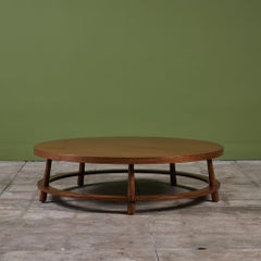 T.H. Table basse ronde Robsjohn Gibbings pour Widdicomb