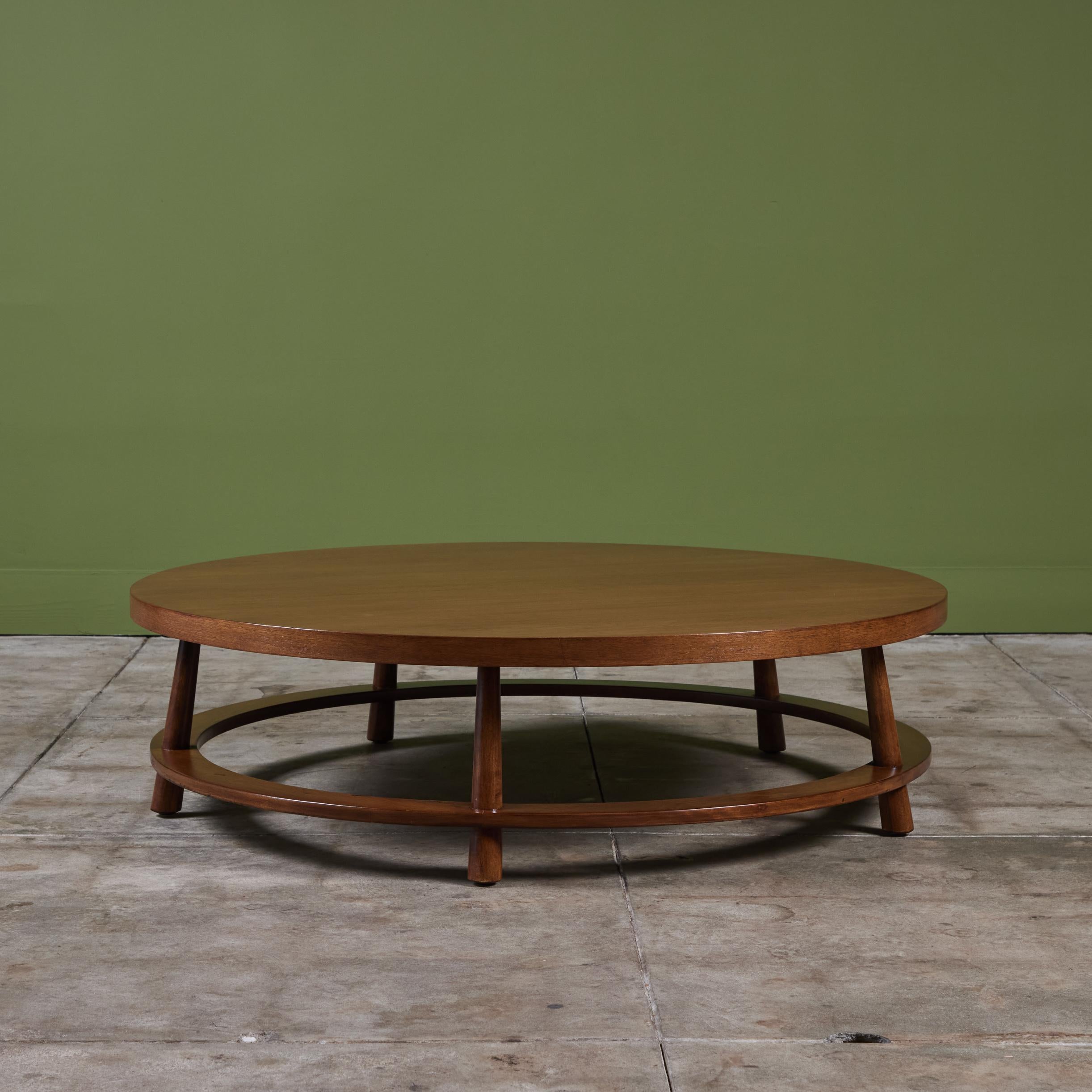 Mid-Century Modern T.H. Robsjohn Gibbings Round Coffee Table for Widdicomb