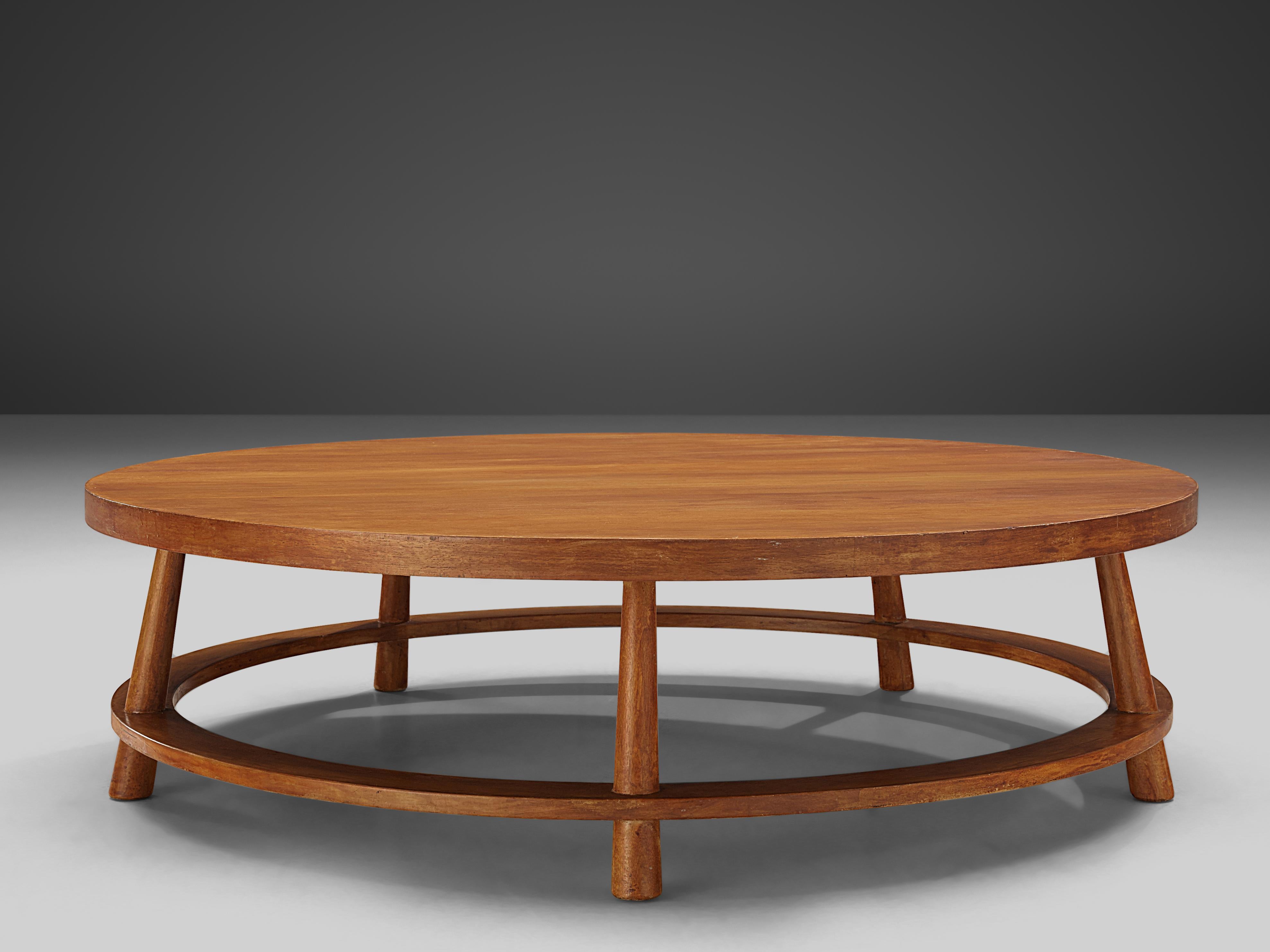 American T.H. Robsjohn-Gibbings Round Coffee Table Model '48' in Walnut