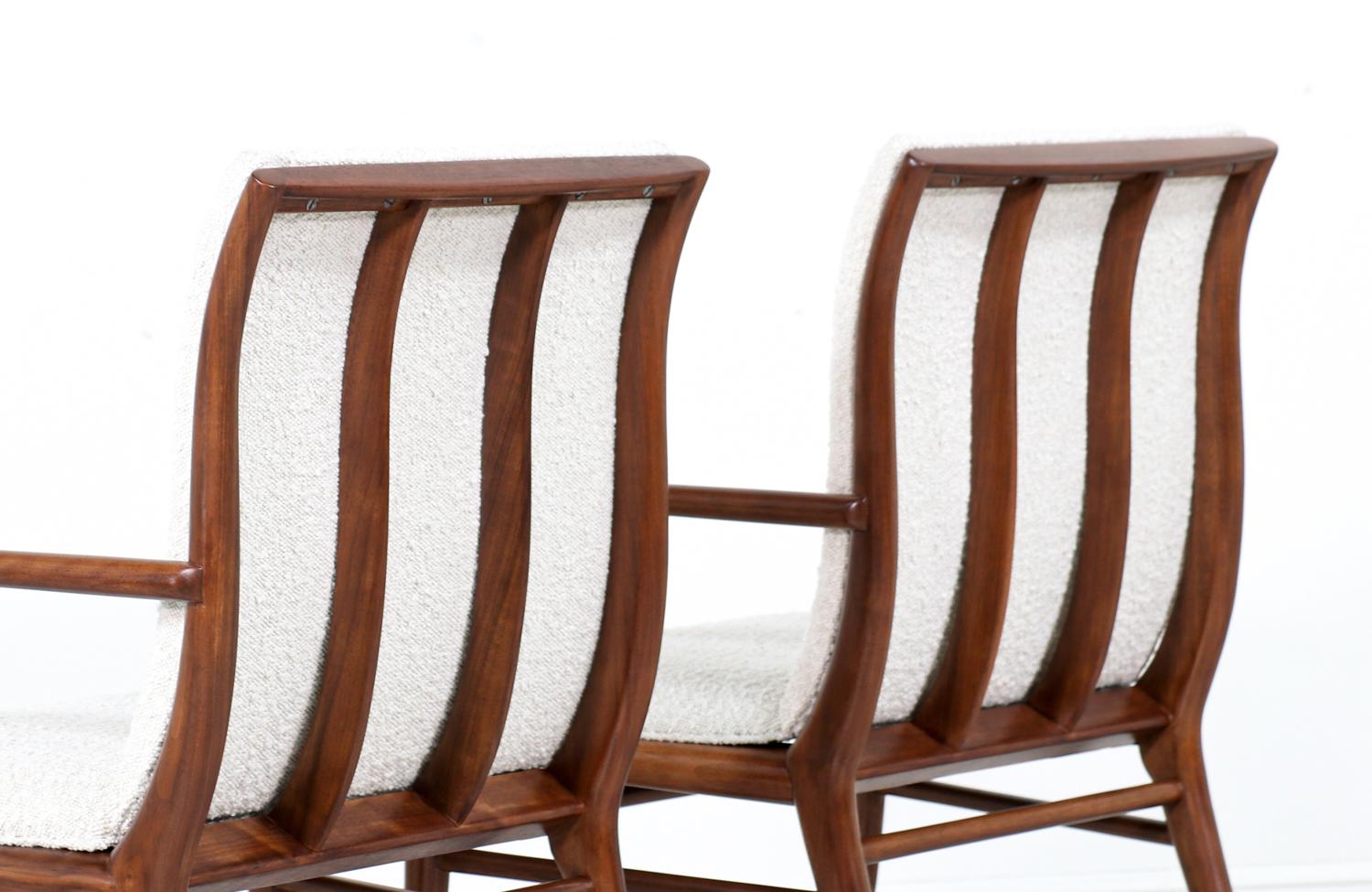 T.H. Robsjohn-Gibbings Sculpted Saber Arm Chairs for Widdicomb 3