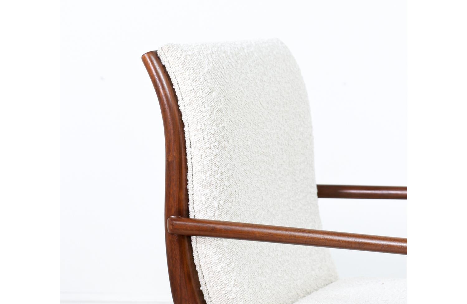 T.H. Robsjohn-Gibbings Sculpted Saber Arm Chairs for Widdicomb 4