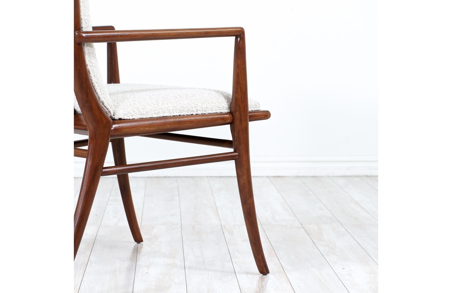 T.H. Robsjohn-Gibbings Sculpted Saber Arm Chairs for Widdicomb 5