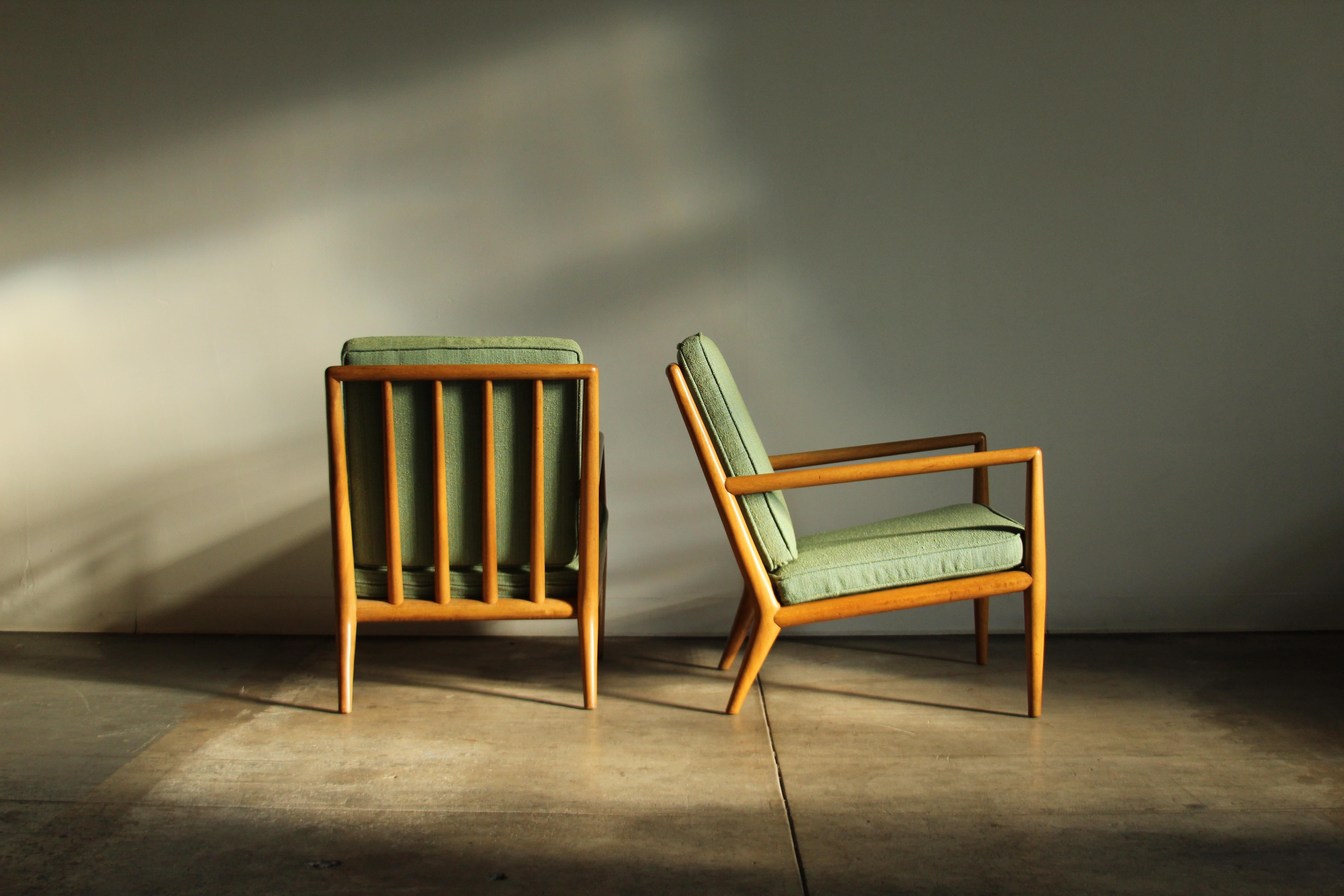 Mid-Century Modern T.H. Robsjohn-Gibbings Sculptural Lounge Chairs for Widdicomb, 1950s