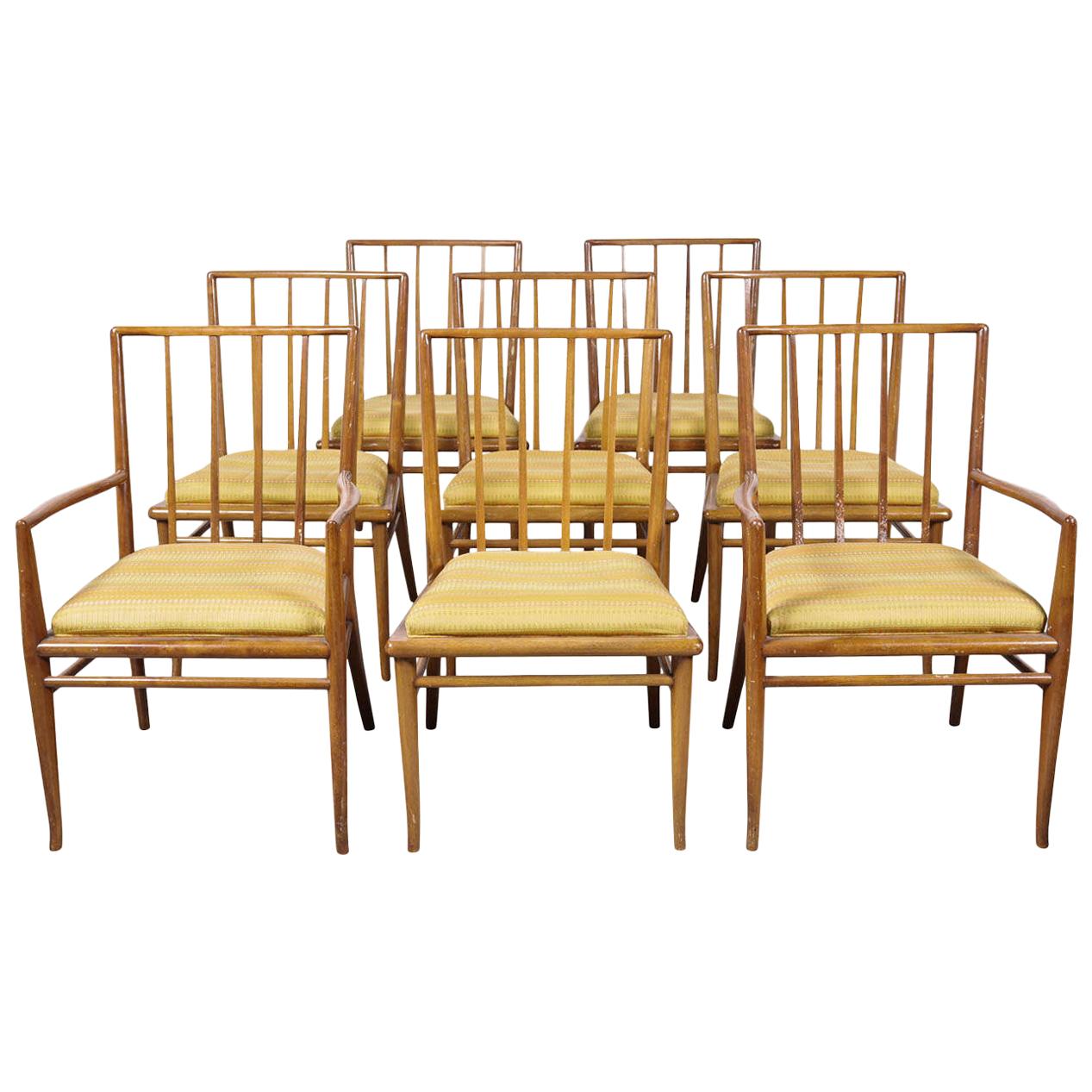 T.H. Robsjohn-Gibbings Set of Eight Dining Chairs, 1952