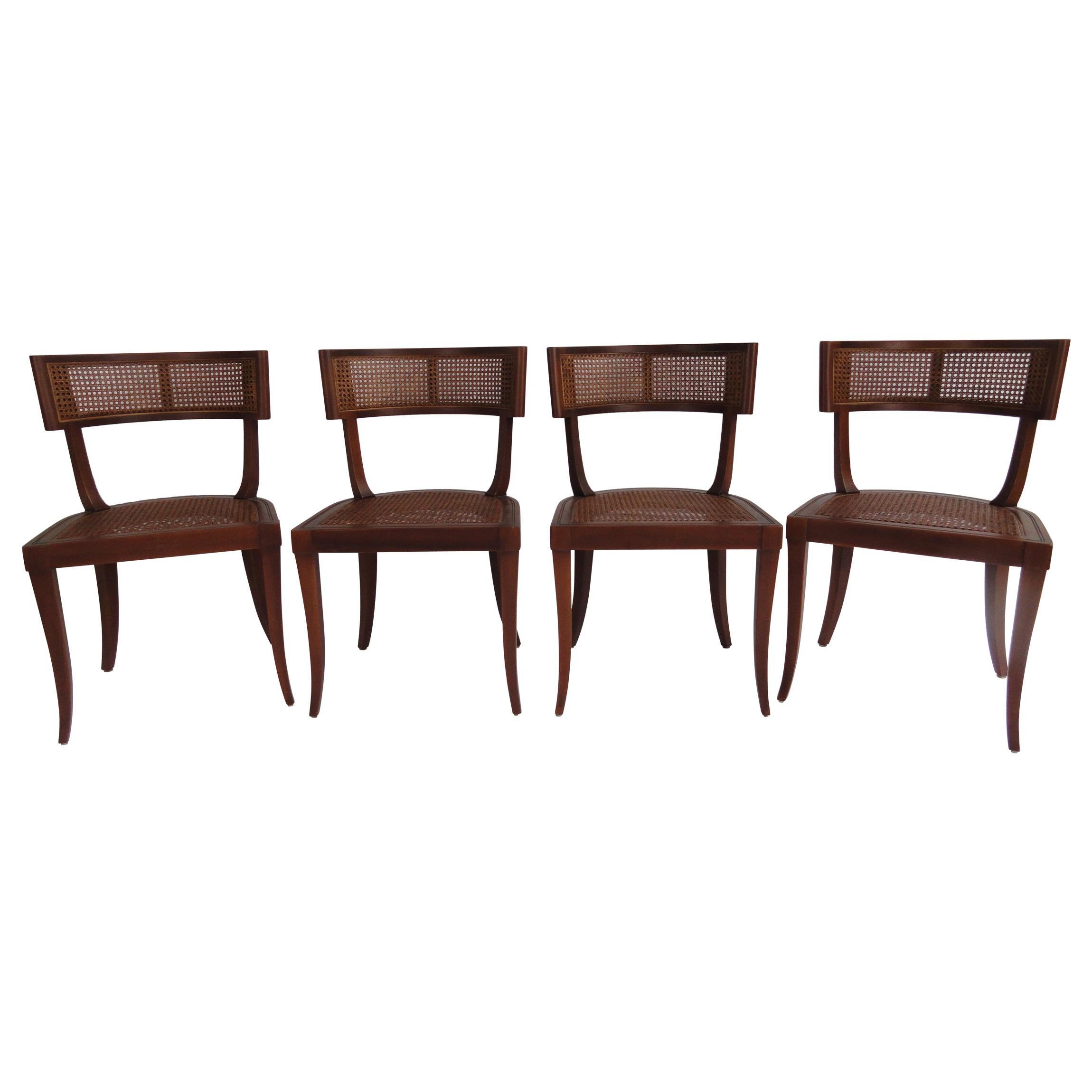 T.H. Robsjohn-Gibbings Set of Four Side Chairs For Sale