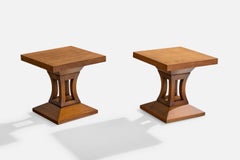 T.H. Robsjohn-Gibbings, Side Tables, Walnut, USA, 1950s
