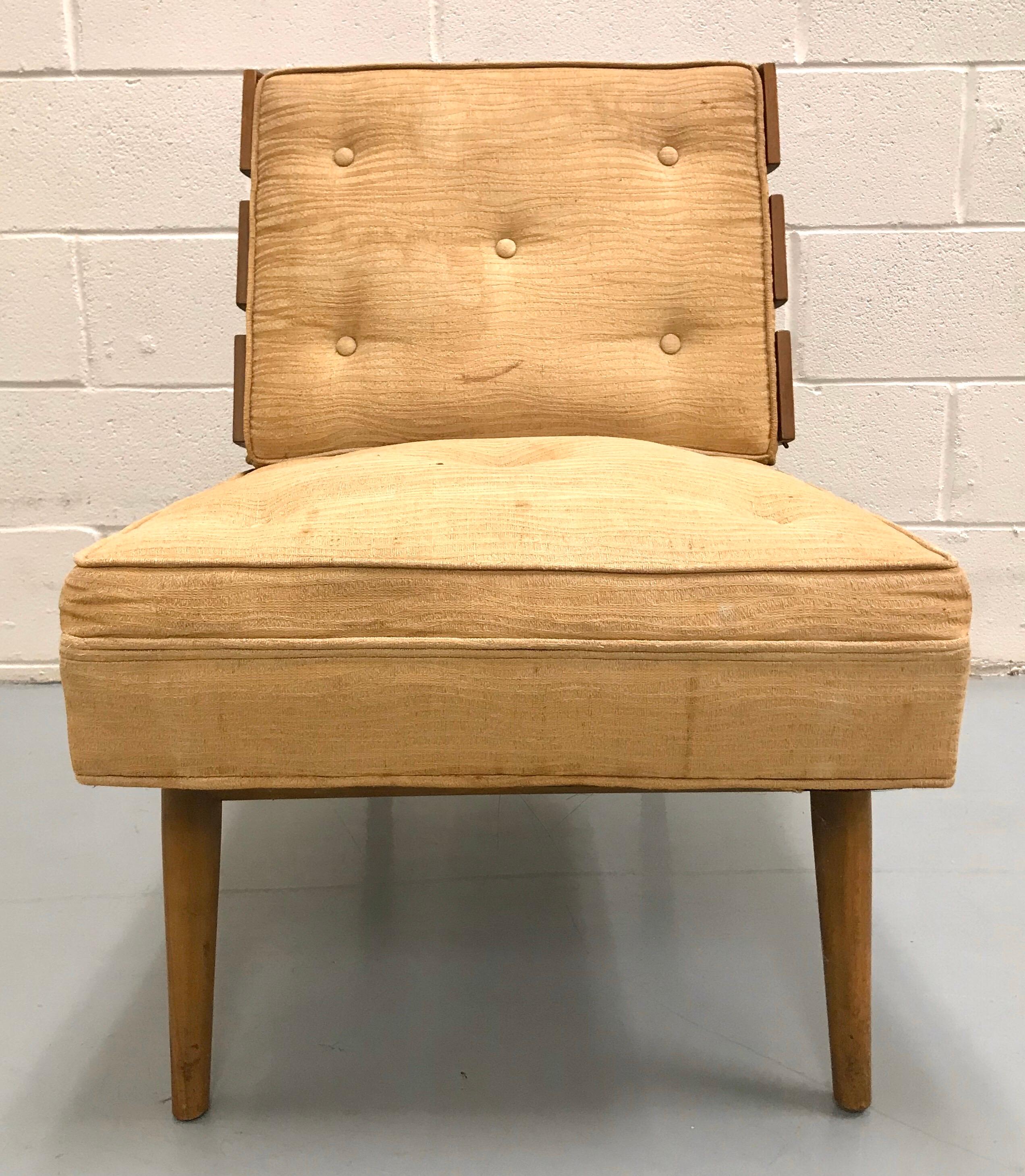 T.H. Robsjohn-Gibbings Slat-Back Lounge Chair for Widdicomb For Sale 4