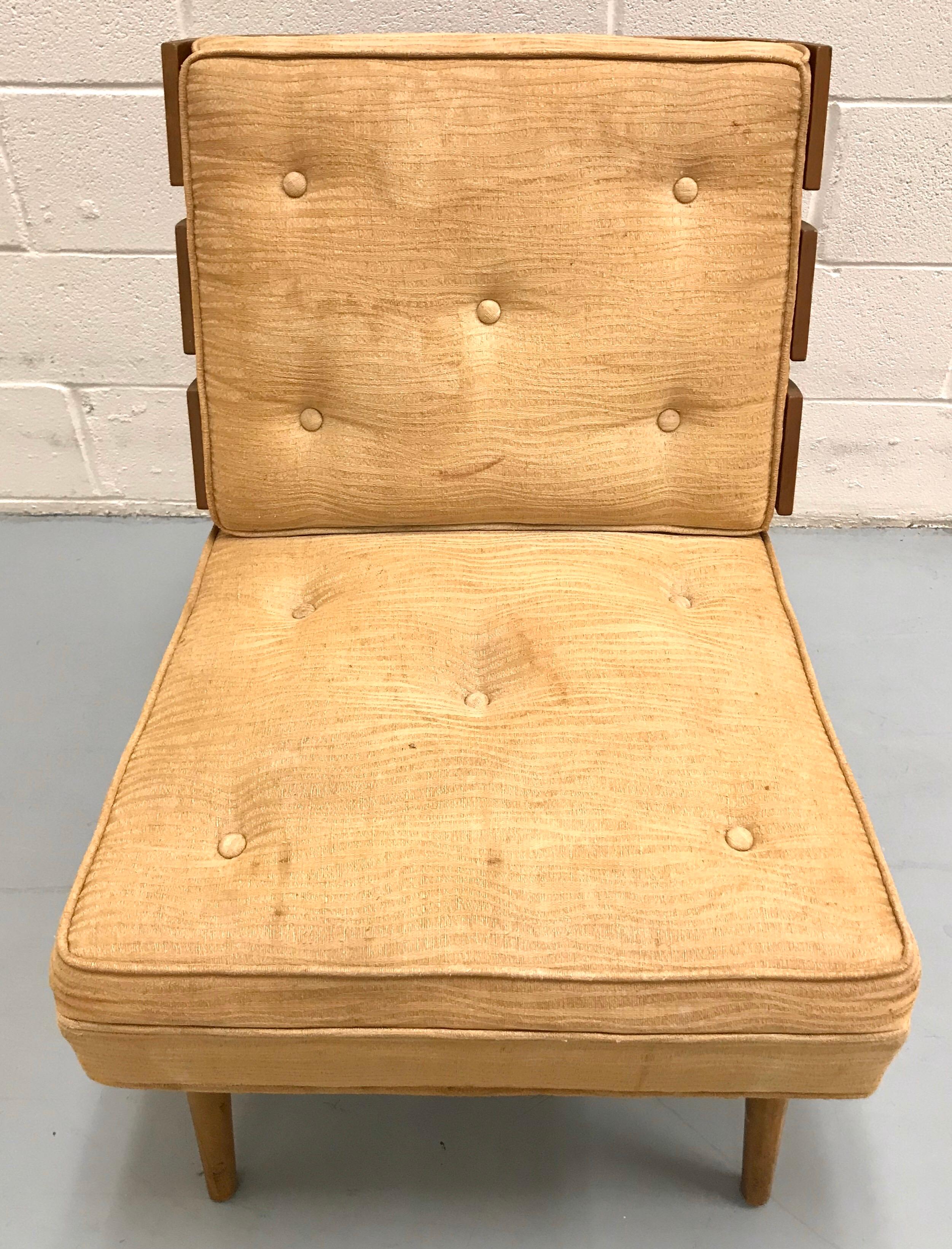 T.H. Robsjohn-Gibbings Slat-Back Lounge Chair for Widdicomb For Sale 5