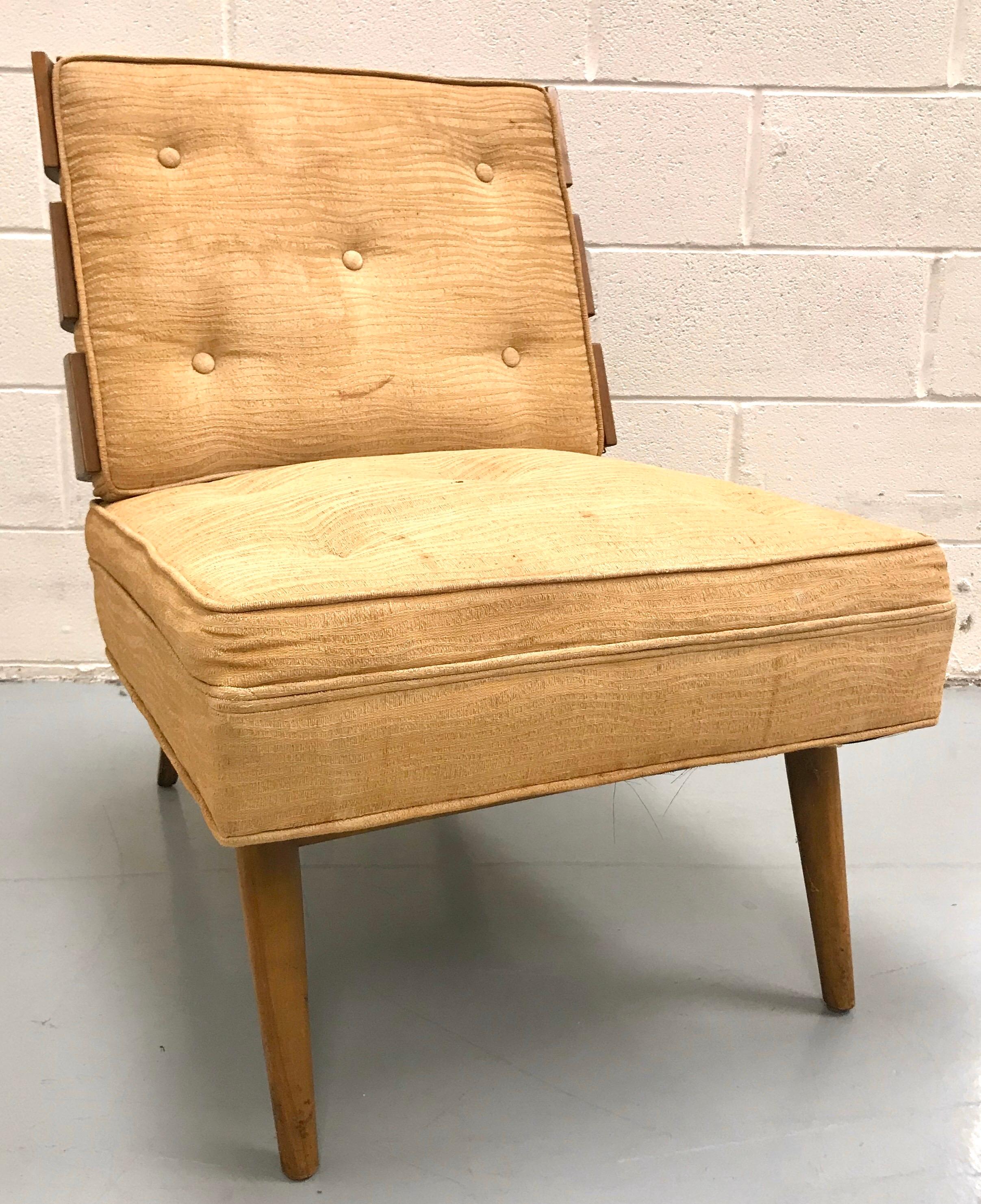 T.H. Robsjohn-Gibbings Slat-Back Lounge Chair for Widdicomb For Sale 6