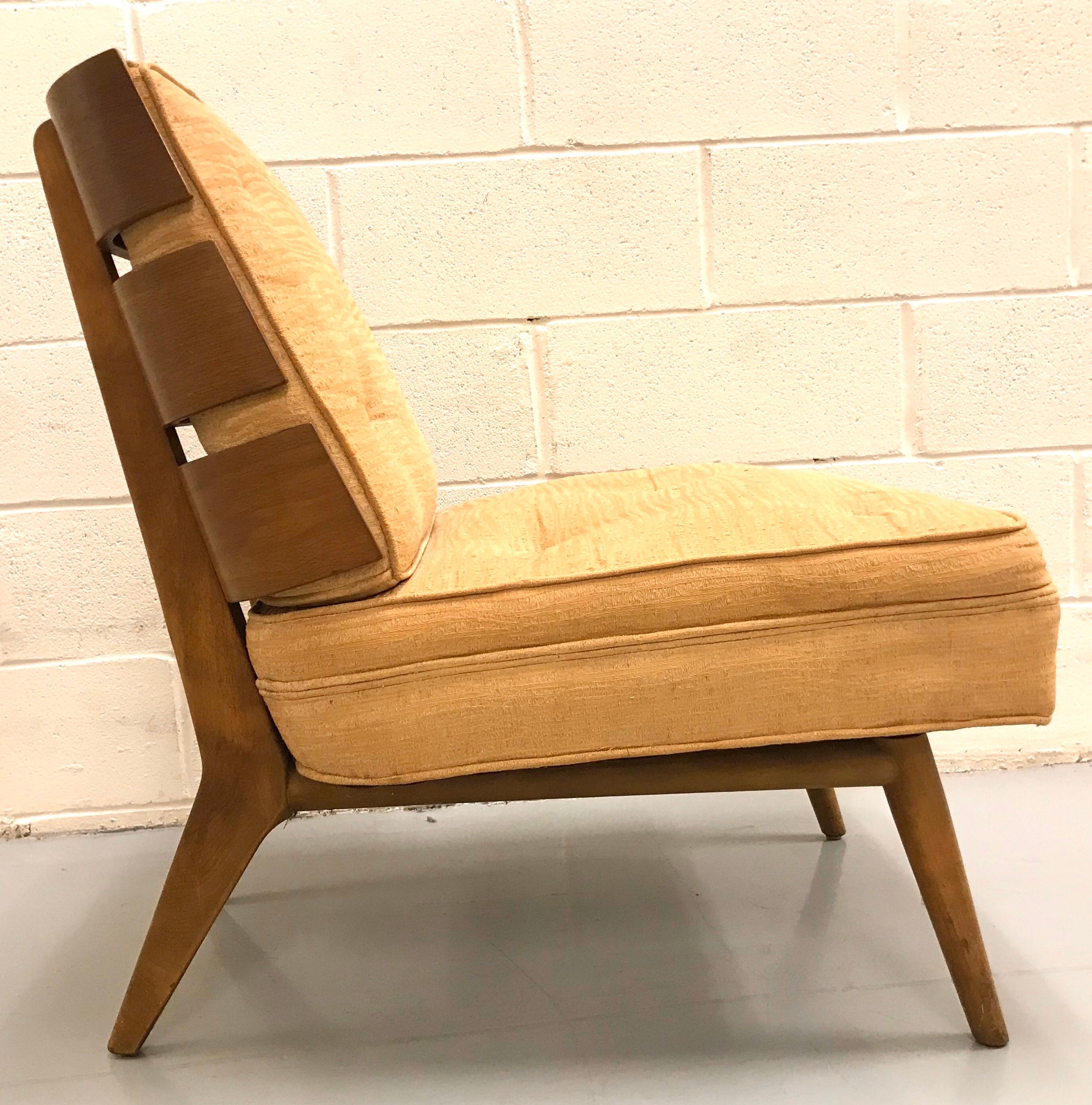 American T.H. Robsjohn-Gibbings Slat-Back Lounge Chair for Widdicomb For Sale