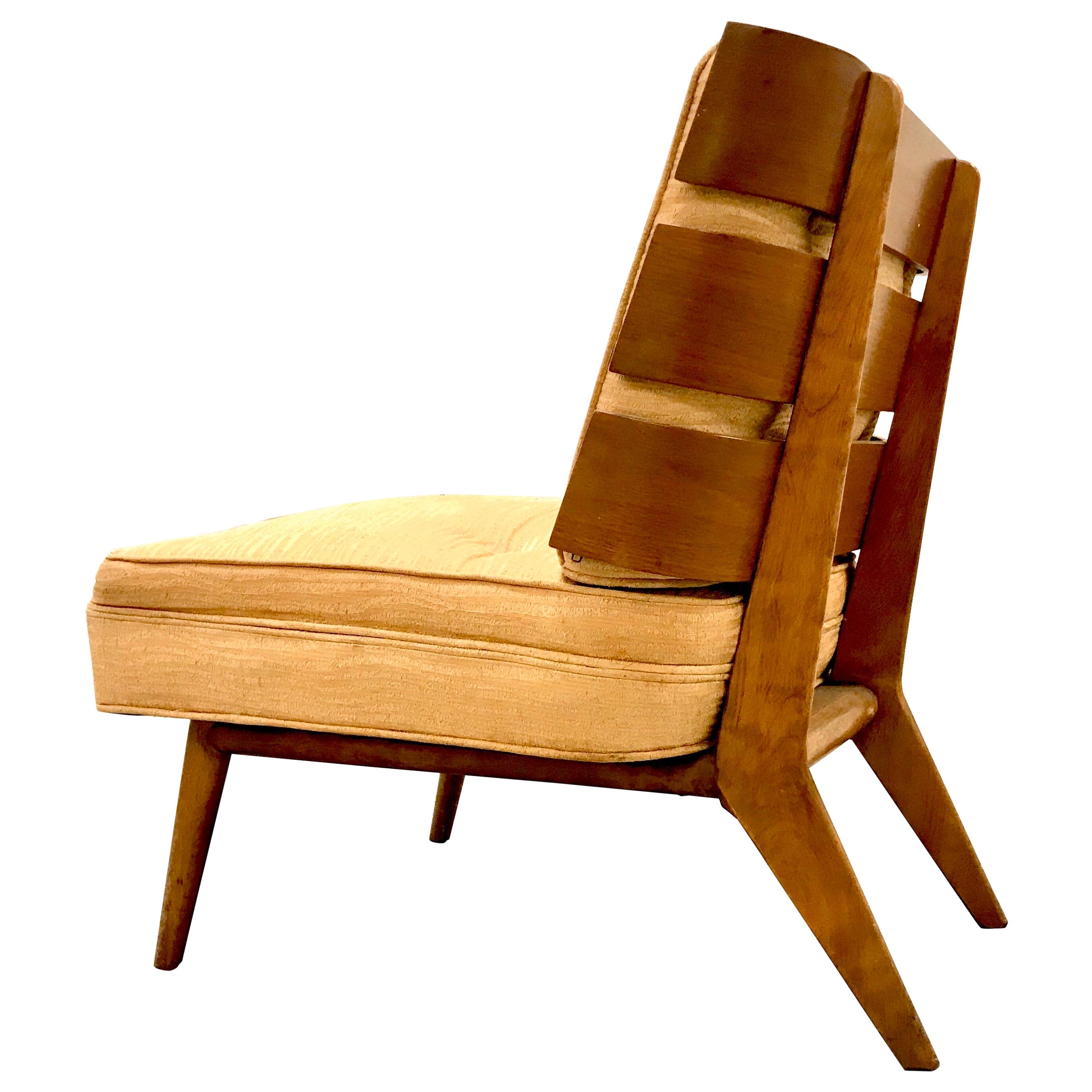 T.H. Robsjohn-Gibbings Slat-Back Lounge Chair for Widdicomb For Sale