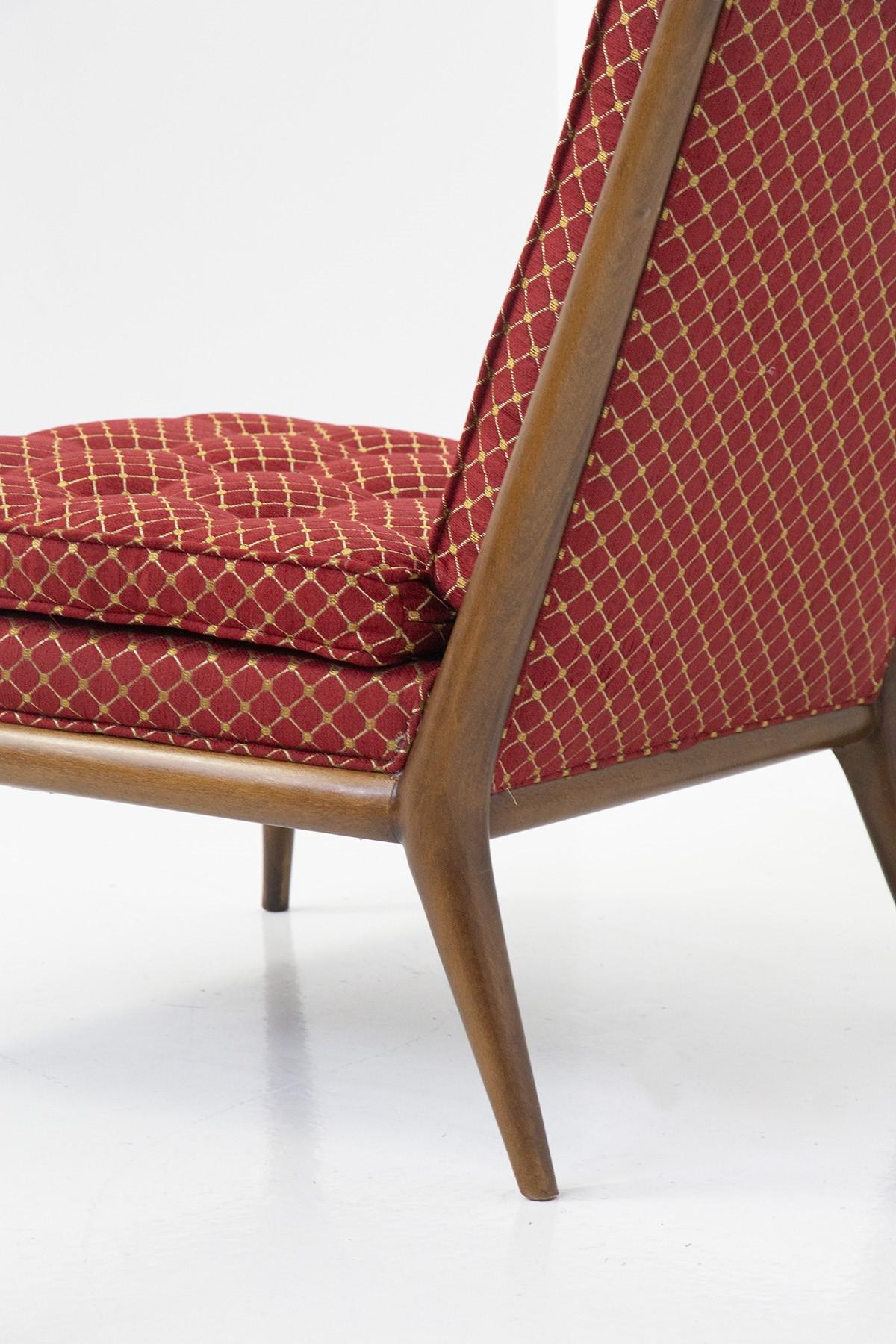 American T.H. Robsjohn-Gibbings Slipper Lounge Chairs a Pair for Widdicomb USA 1955 For Sale