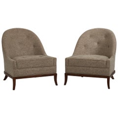 T.H. Robsjohn-Gibbings Slipper Lounge Chairs for Widdicomb