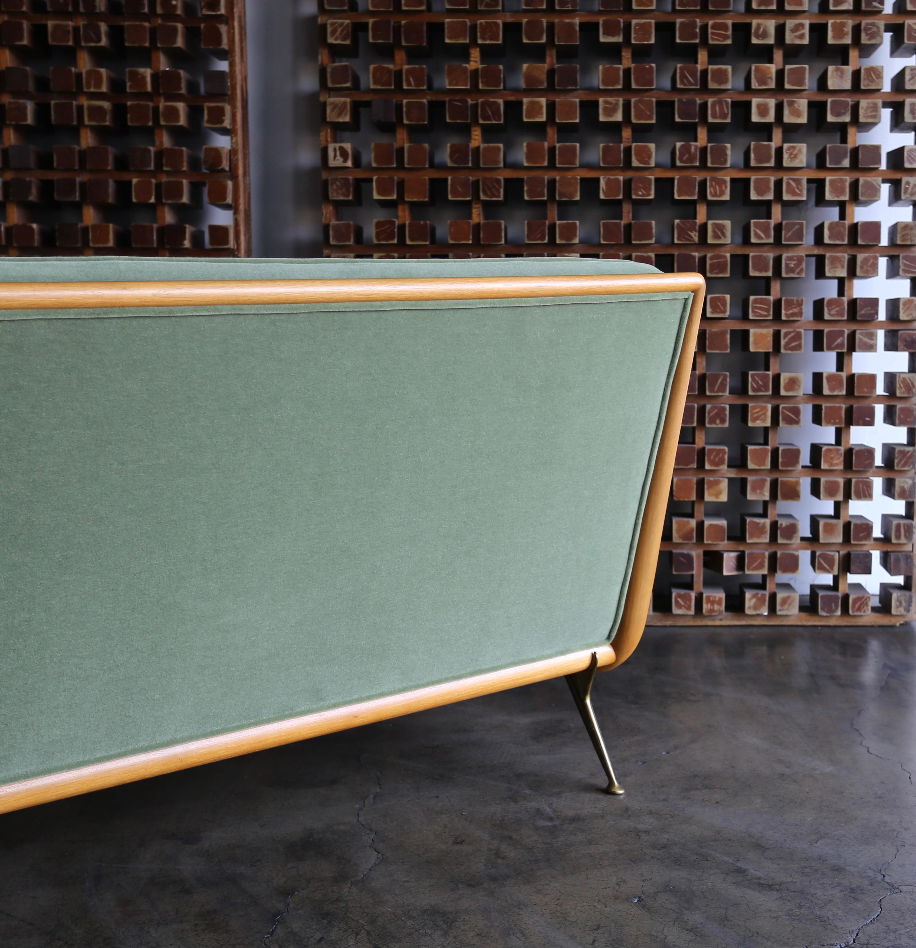 Bleached T.H. Robsjohn-Gibbings Sofa, Model 1727 for Widdicomb, circa 1955