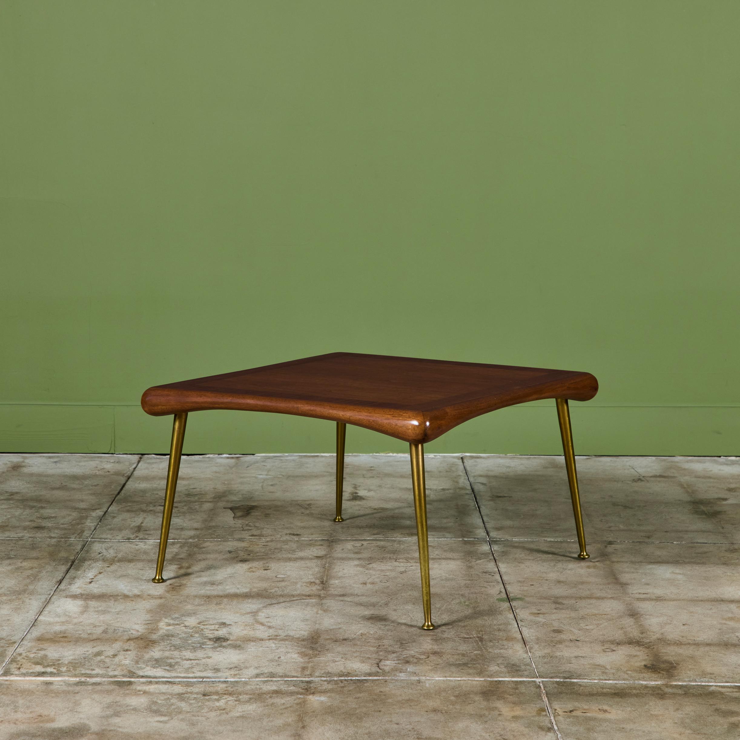 Mid-Century Modern T.H. Robsjohn Gibbings Square Coffee Table for Widdicomb