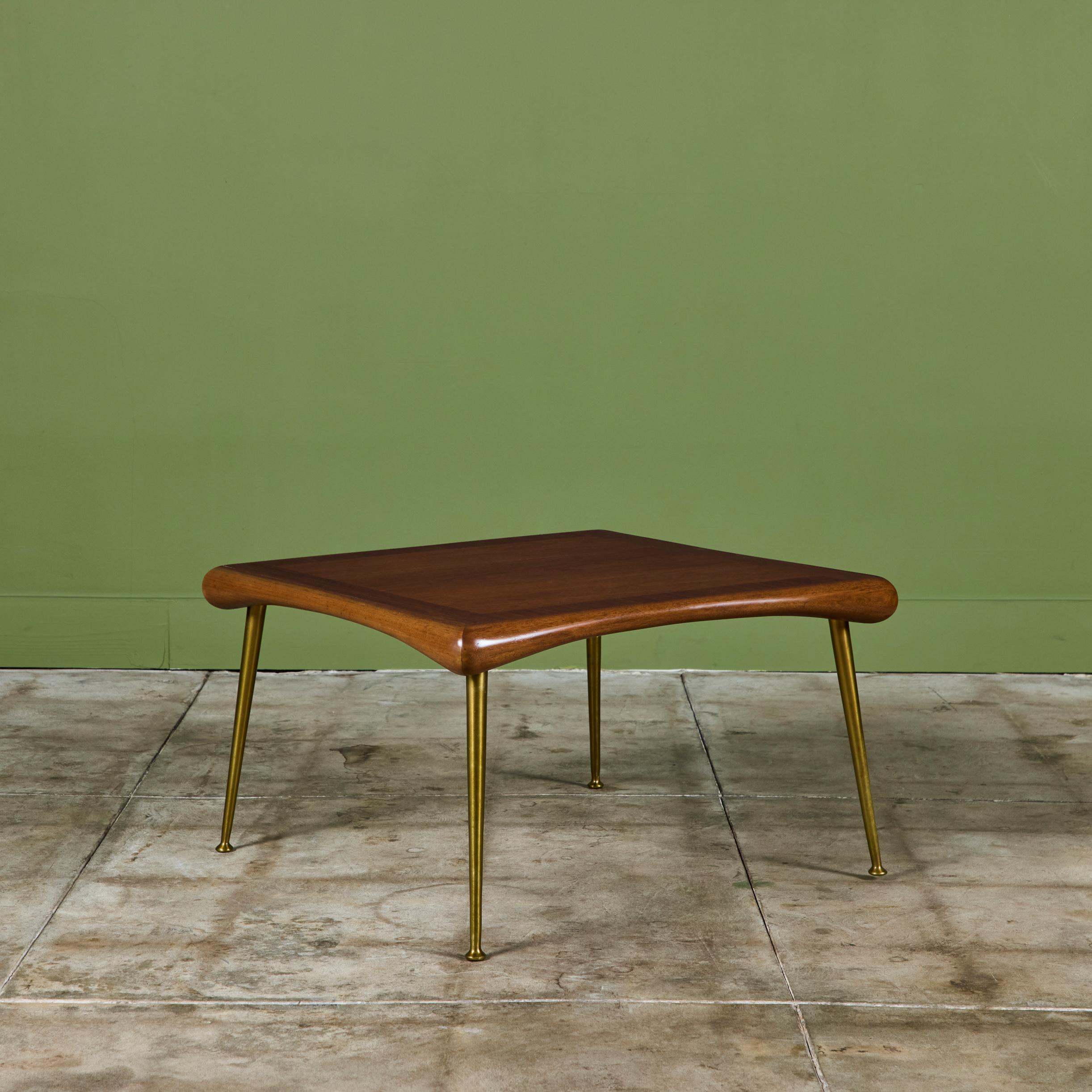 T.H. Robsjohn Gibbings Square Coffee Table for Widdicomb In Good Condition In Los Angeles, CA