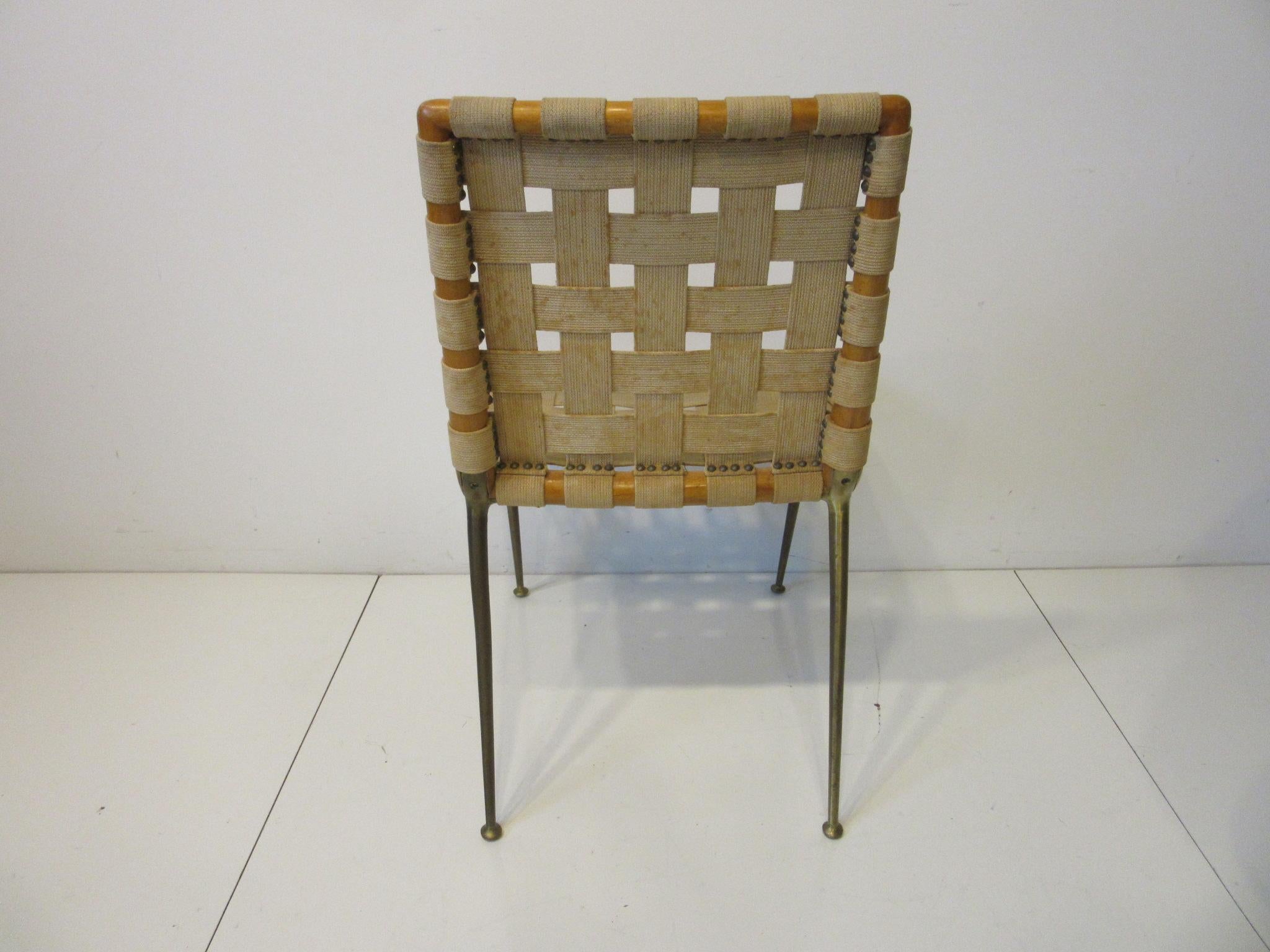 Mid-Century Modern T.H. Robsjohn-Gibbings Strap Side Chair for Widdicomb