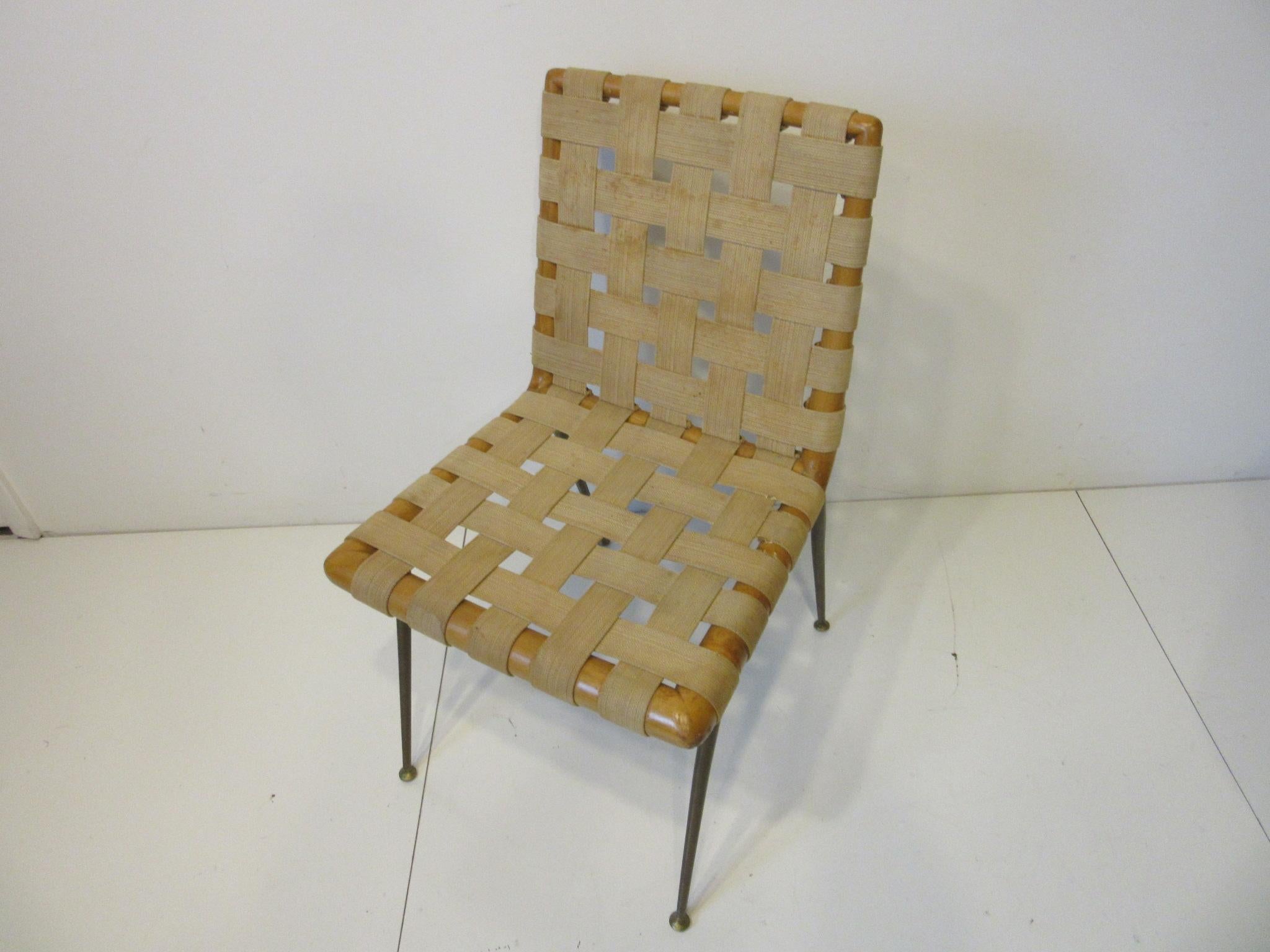 T.H. Robsjohn-Gibbings Strap Side Chair for Widdicomb 1