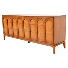 T.H. Robsjohn-Gibbings Style Cherry and Burl Dresser by Thomasville, Refinished