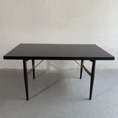 T.H. Robsjohn-Gibbings Style Ebonized Mahagony Dining Table