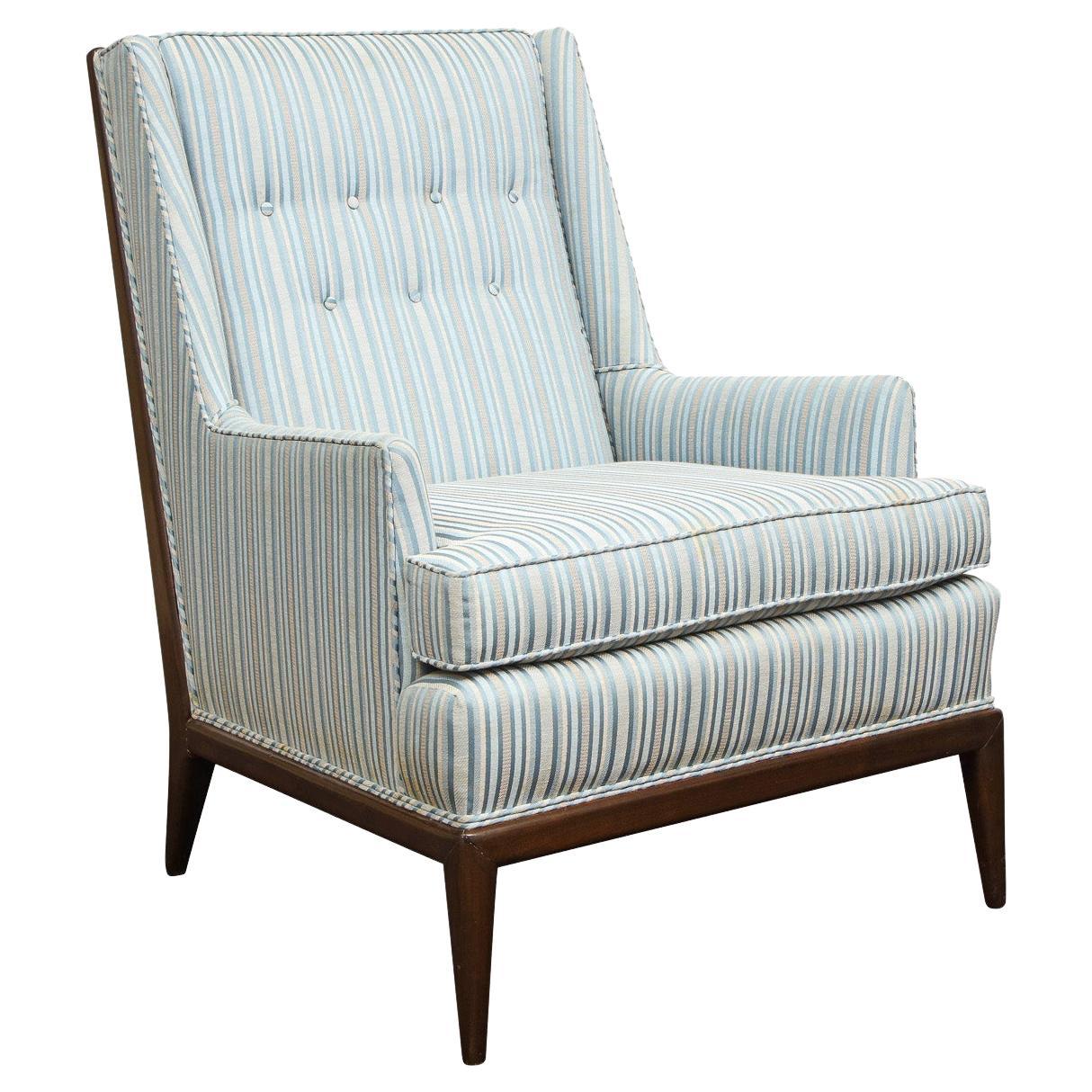 T.H. Robsjohn-Gibbings Style High Back Lounge Chair, 1950s For Sale