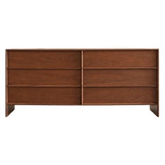 T.H. Robsjohn-Gibbings Thin-Line Walnut Dresser, C. 1950s