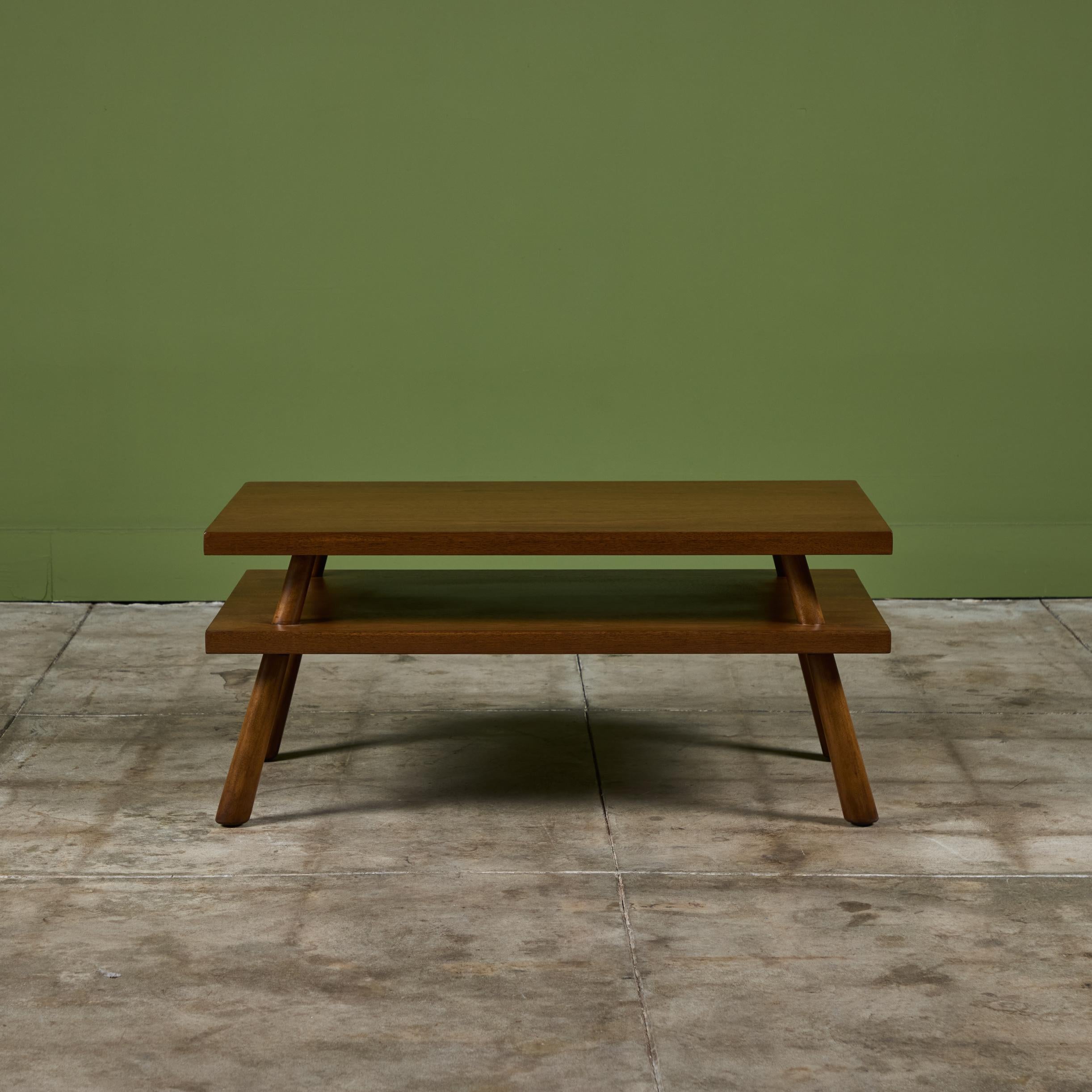 T.H. Robsjohn Gibbings Two-Tier Coffee Table for Widdicomb 3