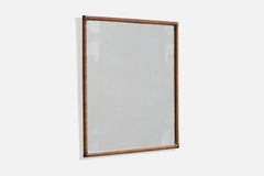 T.H. Robsjohn-Gibbings, Specchio da parete, canna, ottone, USA, anni '50