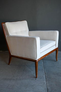 T.H. Robsjohn-Gibbings Walnut Frame Lounge Chair, ca. 1955