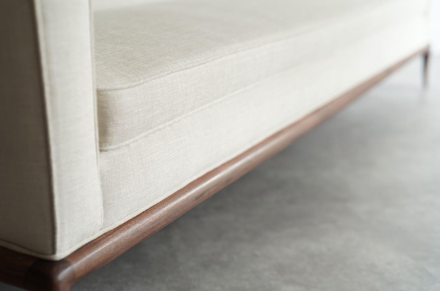 T.H. Robsjohn-Gibbings Walnut Framework Sofa, C. 1950s 1