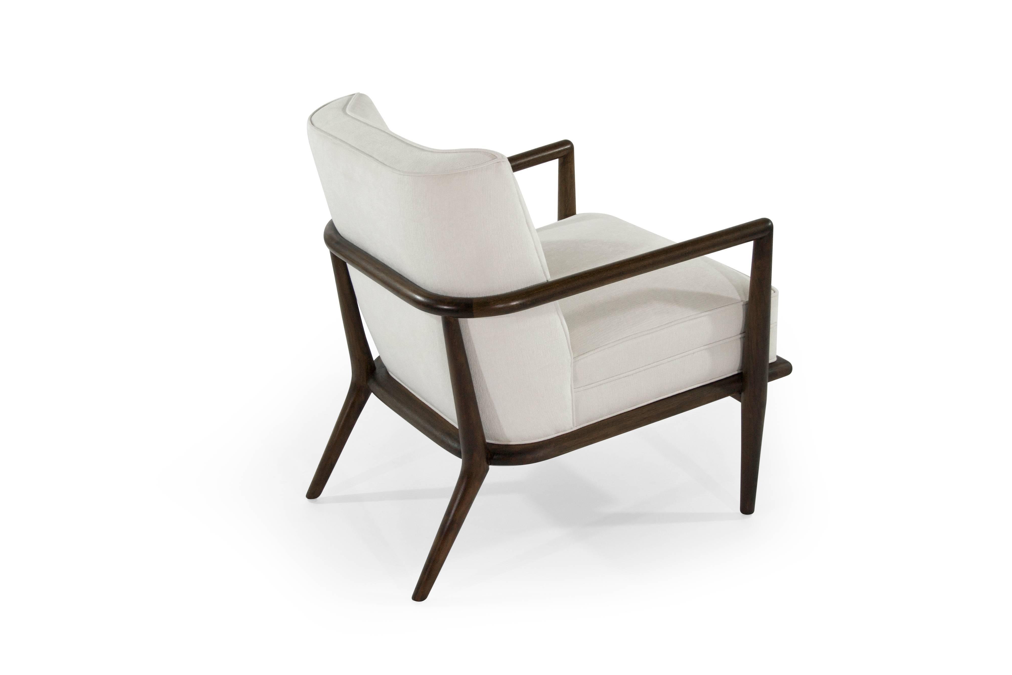 20th Century T.H. Robsjohn-Gibbings Walnut Lounge Chairs, Model No. 1721