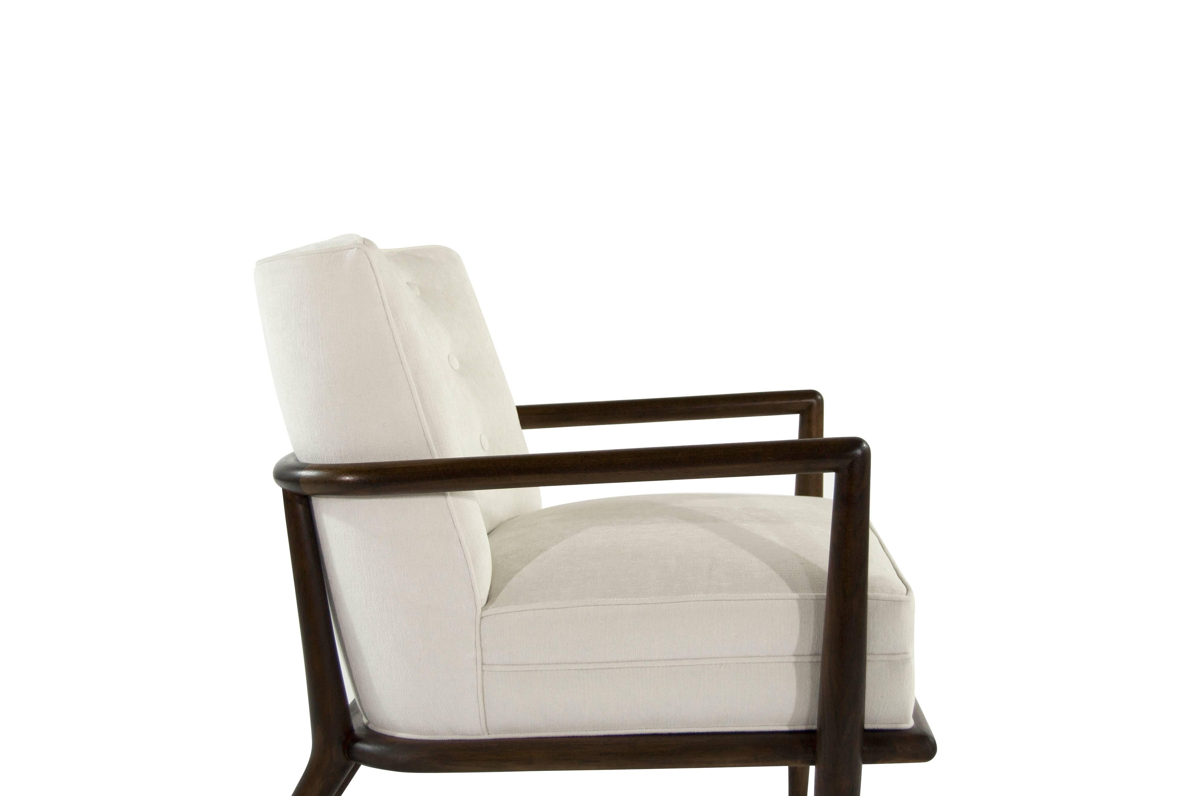 T.H. Robsjohn-Gibbings Walnut Lounge Chairs, Model No. 1721 1