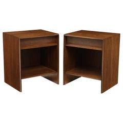 T.H. Robsjohn-Gibbings Walnut Nightstands