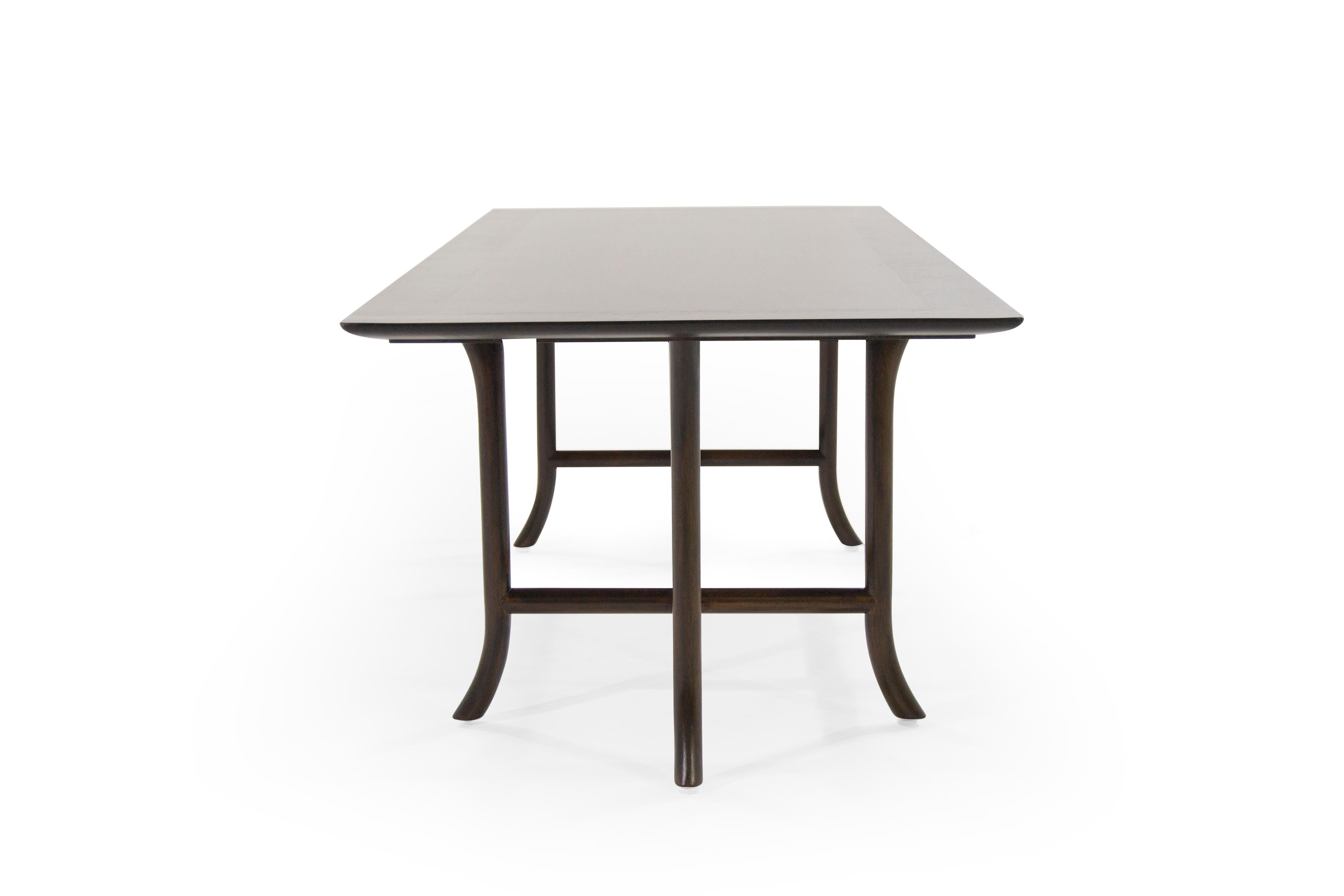 Mid-Century Modern T.H. Robsjohn-Gibbings Walnut Sabre Leg Coffee Table, 1956