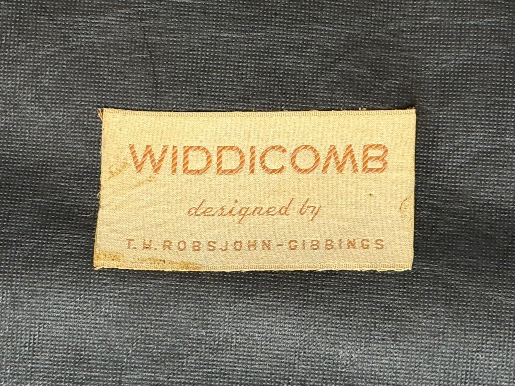 T.H. Robsjohn-Gibbings, Sedie da pranzo in legno di noce e tessuto di Scalamandre, USA, anni '50 in vendita 5