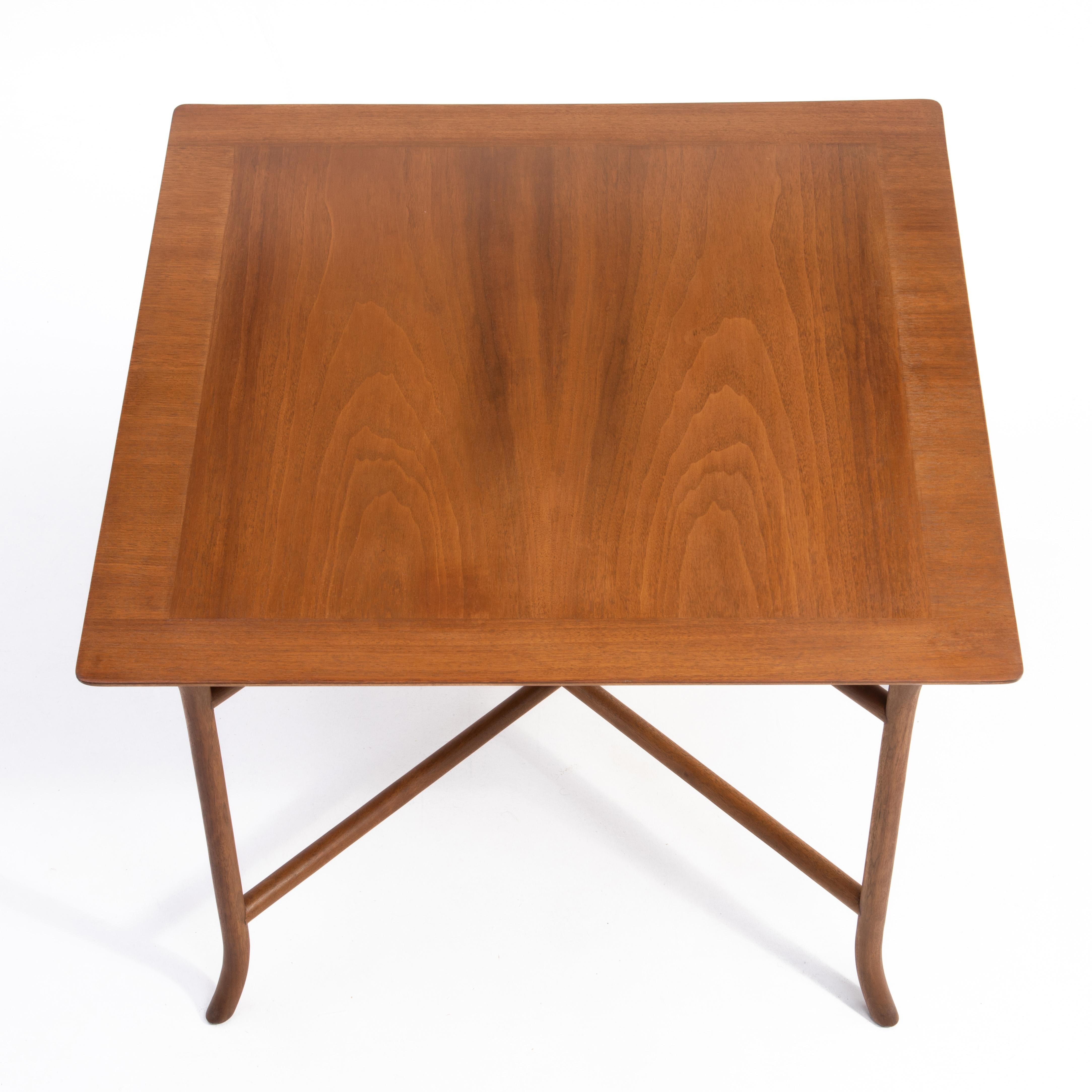 T.H. Robsjohn-Gibbings Widdicomb #3334 Square Saber Leg Coffee End Side Table For Sale 2